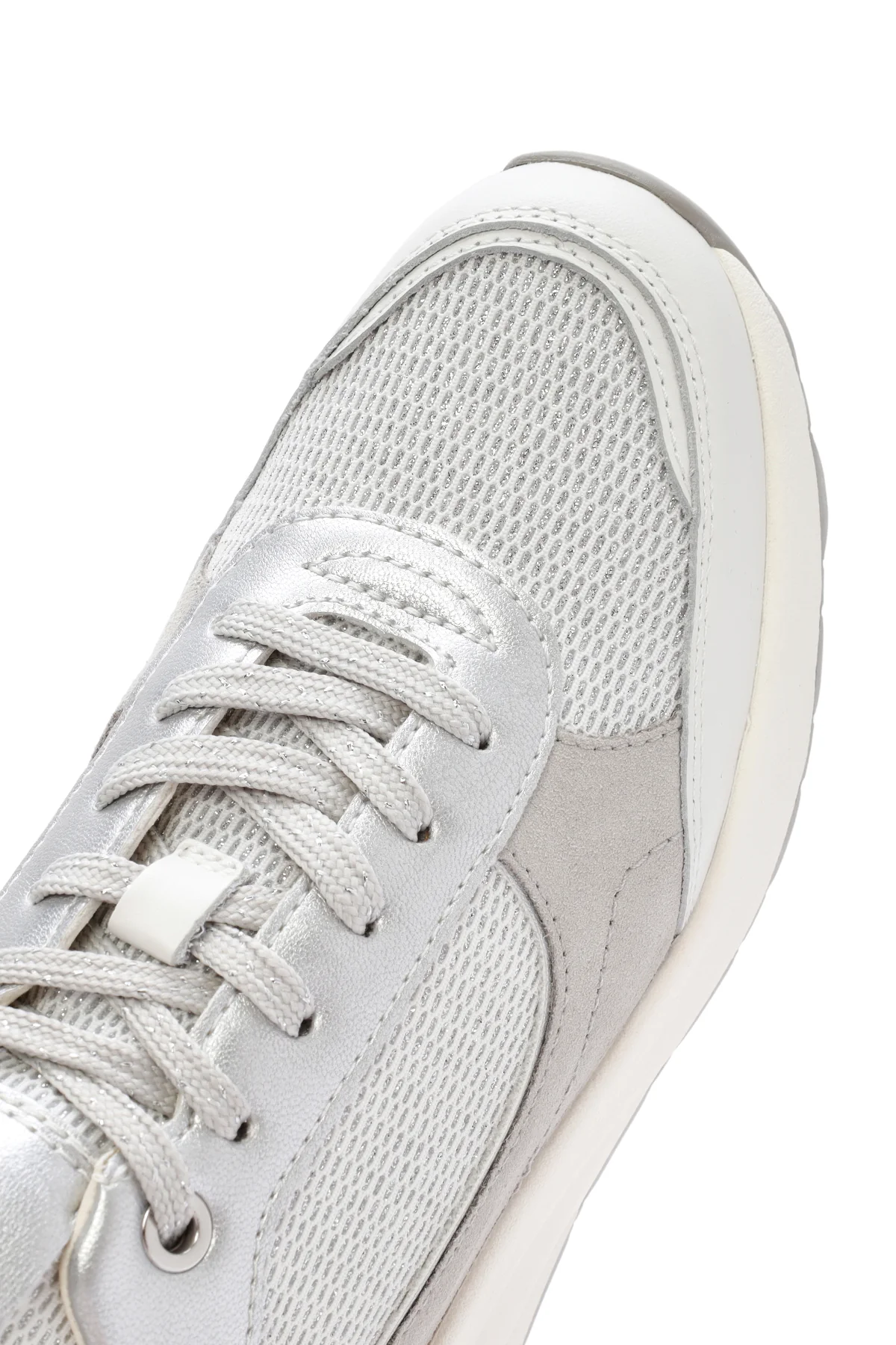 Geox Kadın Beyaz Spherica Bağcıklı Deri Sneaker - Image 11