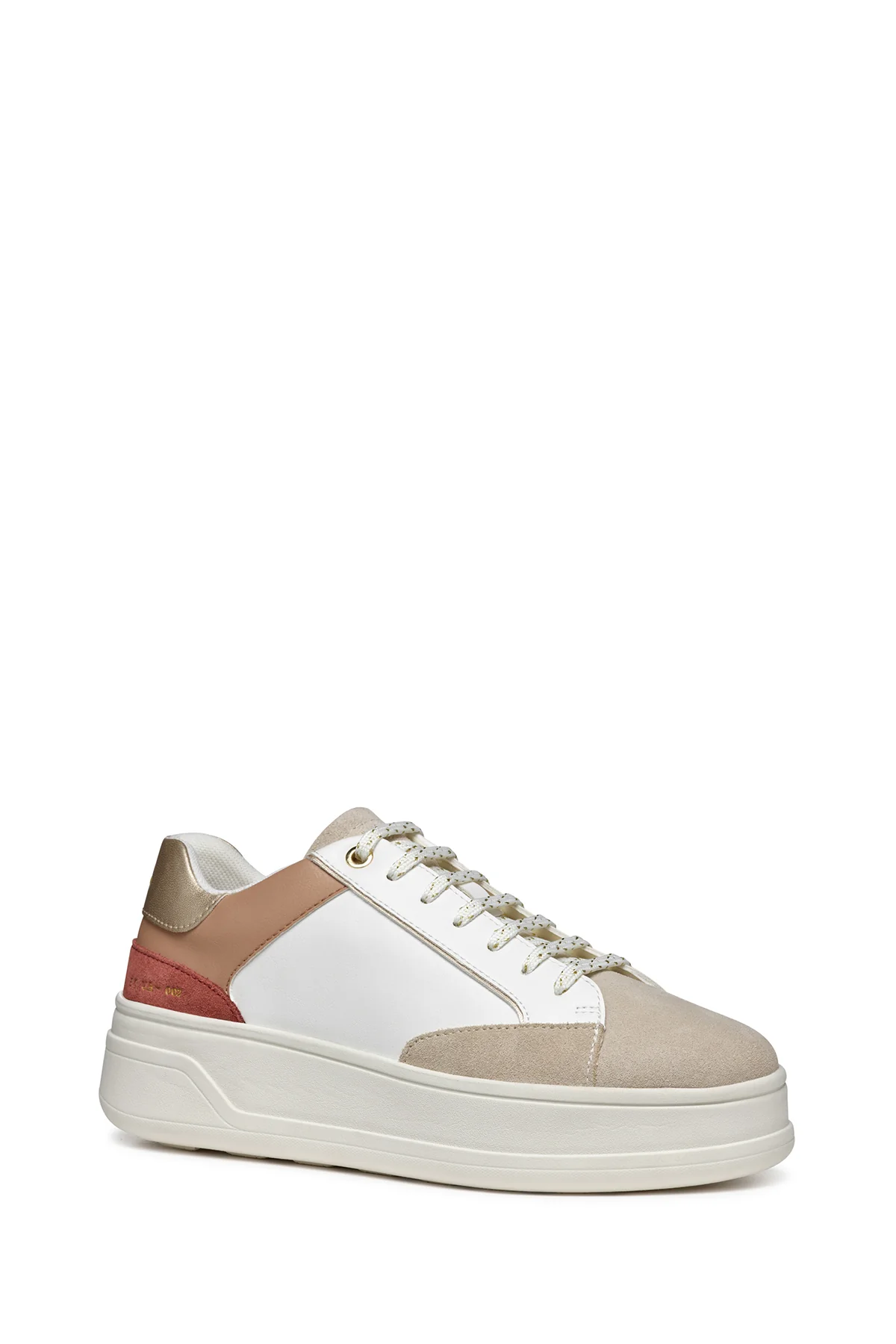 Geox Kadın Beyaz Spherica Ecub-2 Bağcıklı Deri Sneaker - Image 3