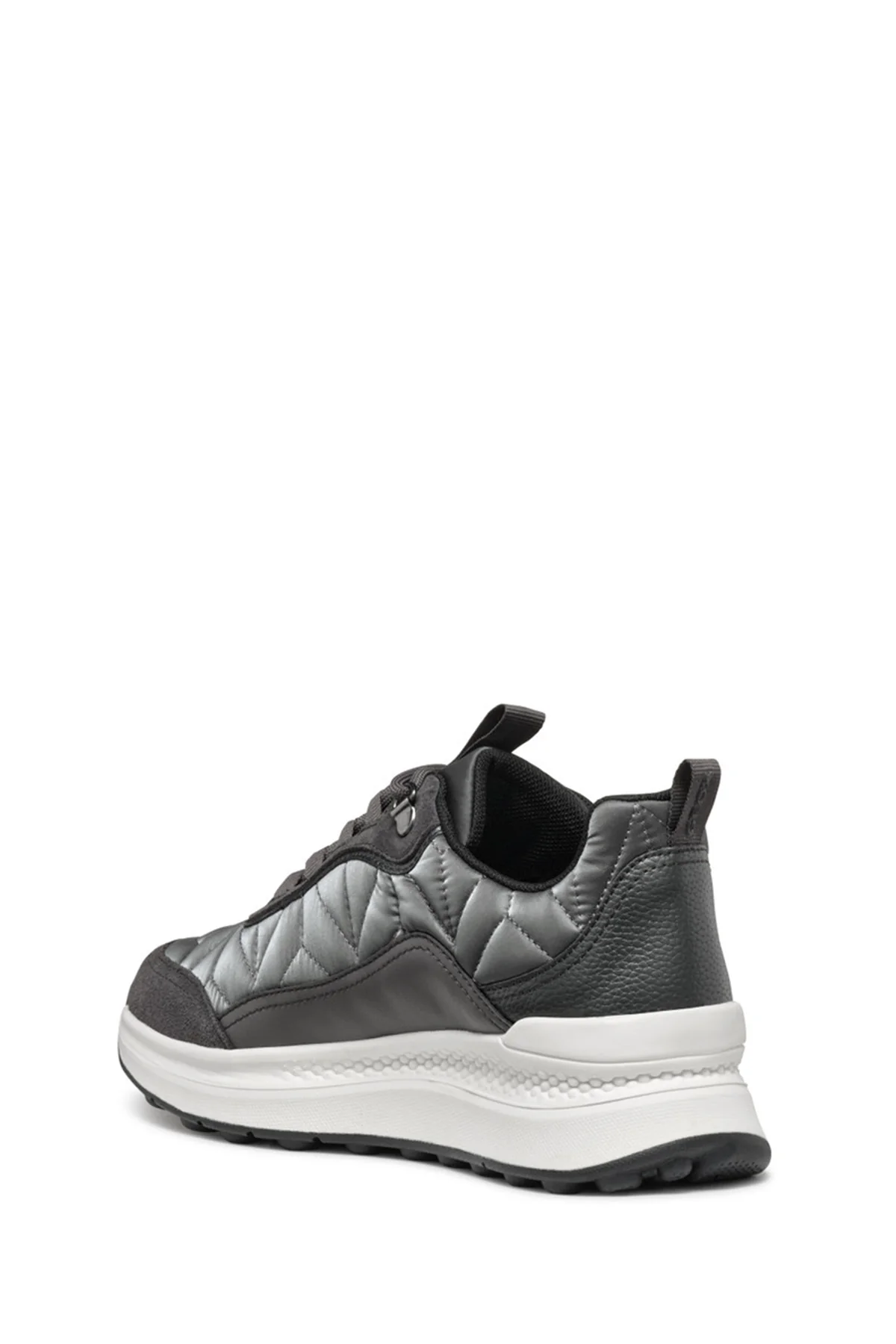 Geox Kadın Gri Bağcıklı Kalın Tabanlı Kumaş Sneaker - Image 7