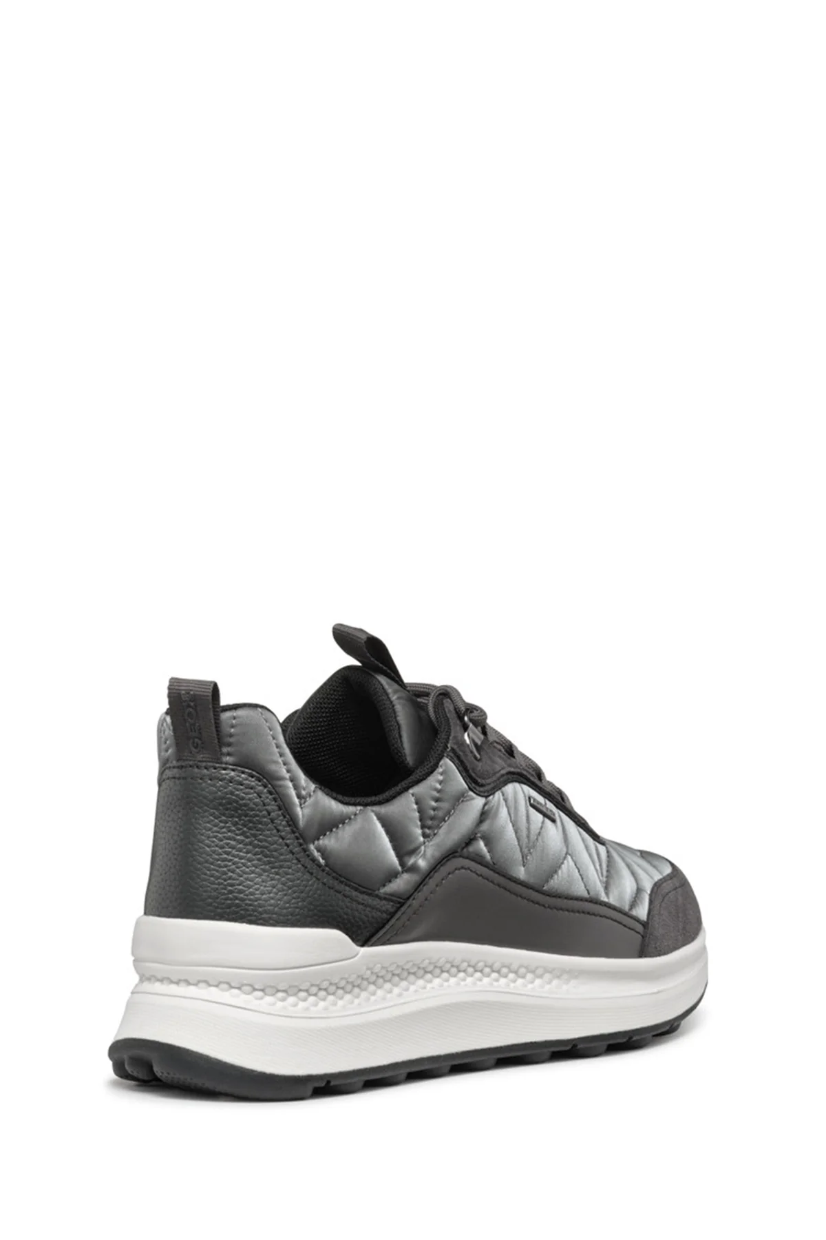 Geox Kadın Gri Bağcıklı Kalın Tabanlı Kumaş Sneaker - Image 8