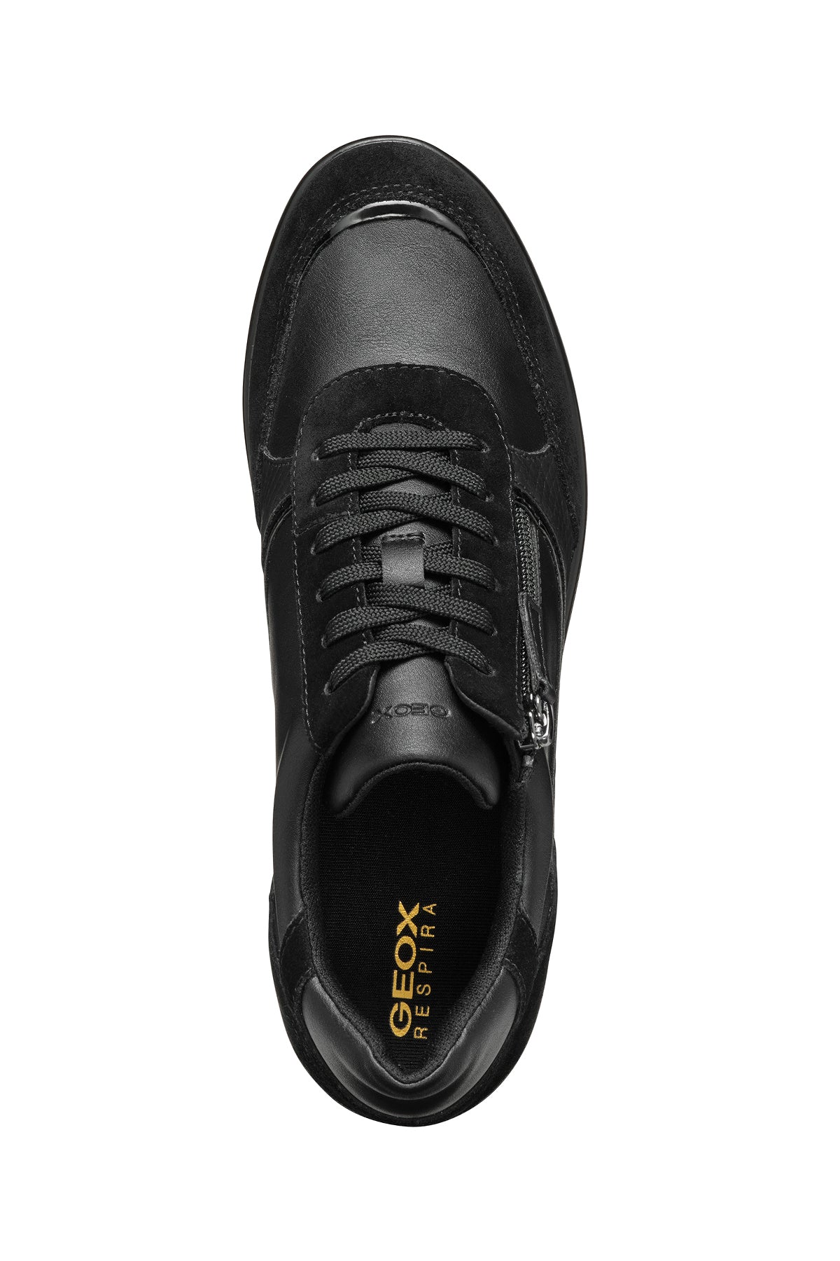Geox Kadın Siyah D Ilde Bağcıklı Dolgu Topuklu Sneaker - Image 6