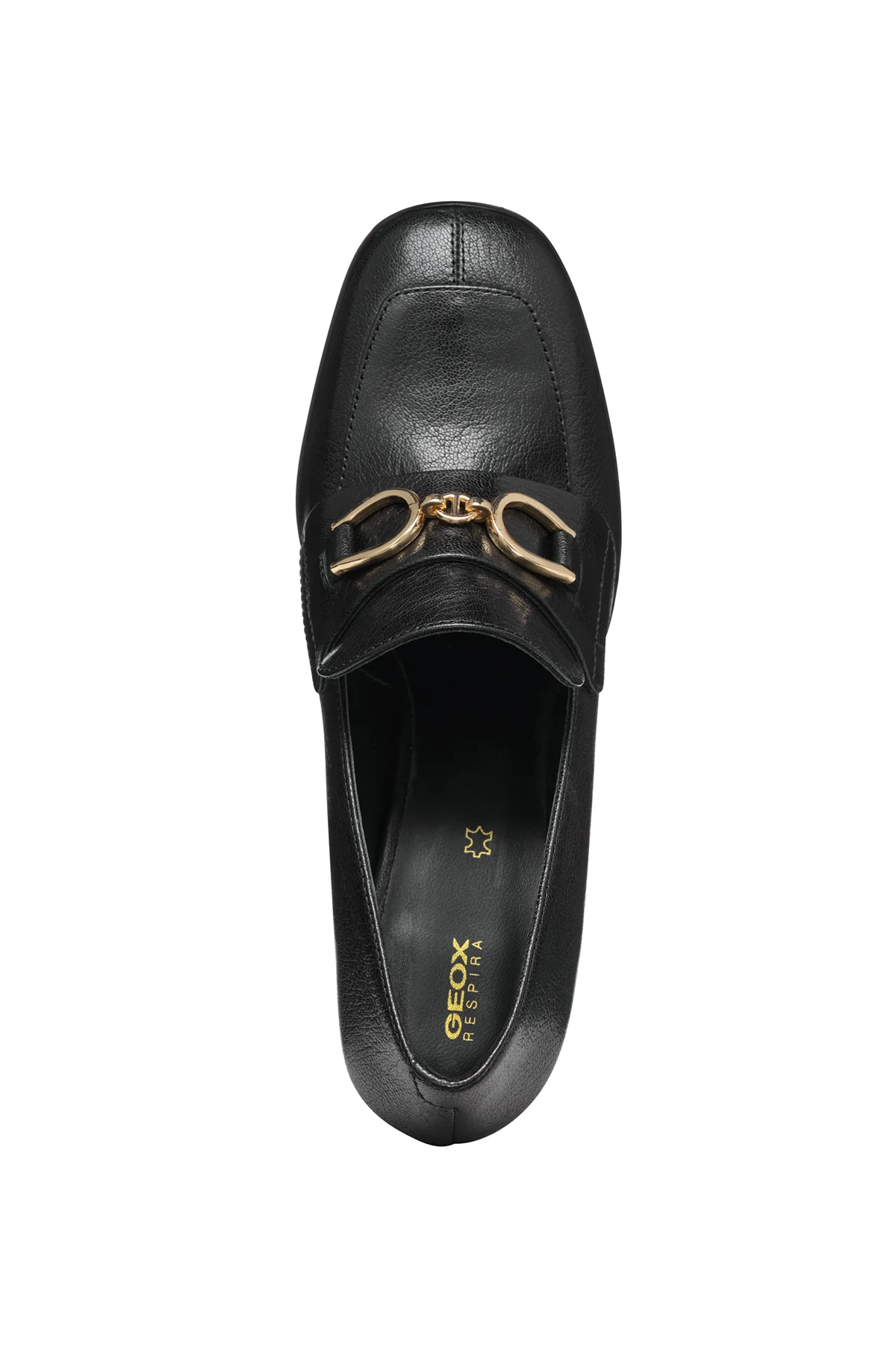 Geox Kadın Siyah D Teulada Topuklu Deri Loafer - Image 6