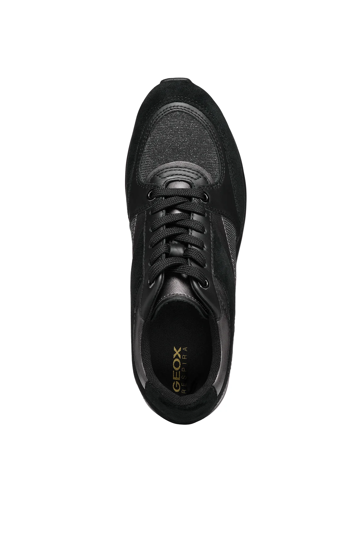 Geox Kadın Siyah D Zosma Bağcıklı Dolgu Topuklu Deri Sneaker - Image 8