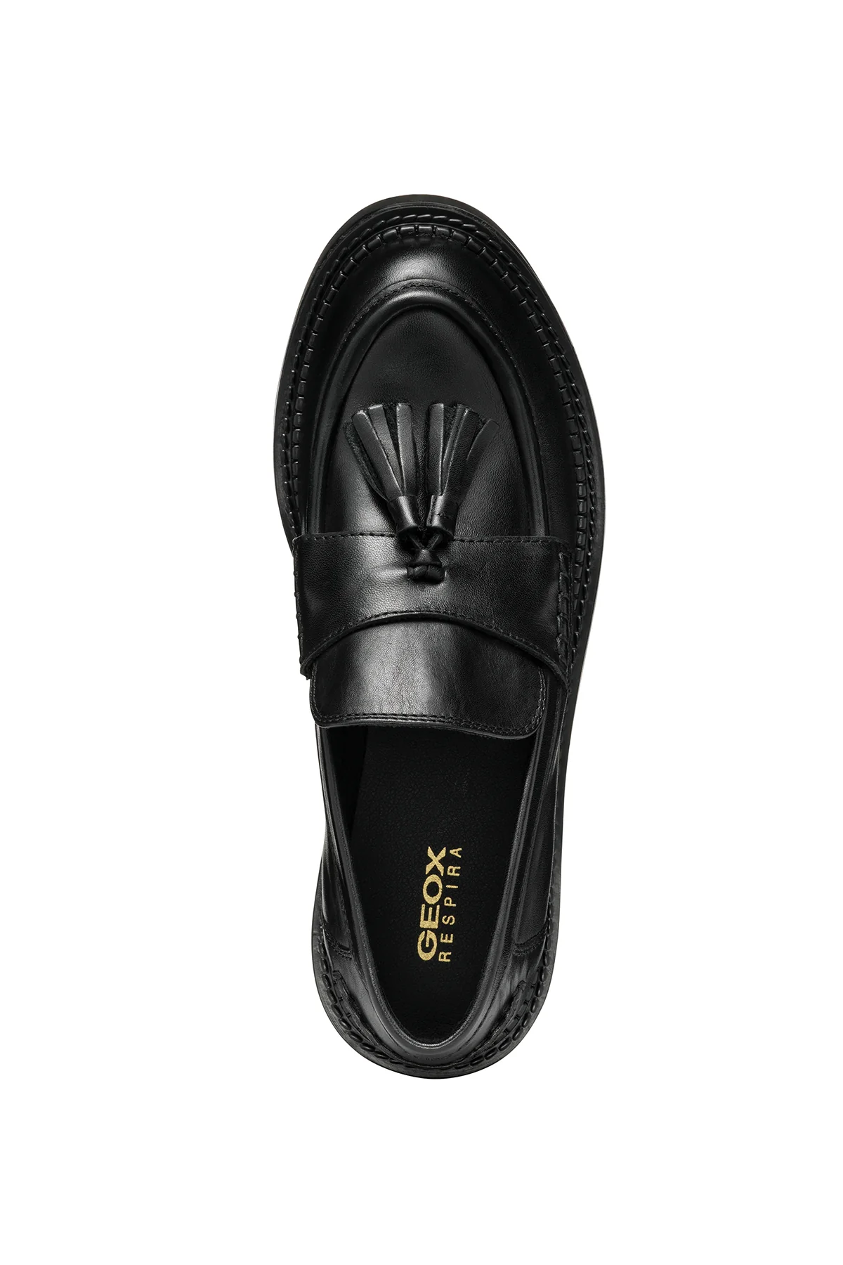 Geox Kadın Siyah Serilda Deri Maskülen Loafer - Image 9