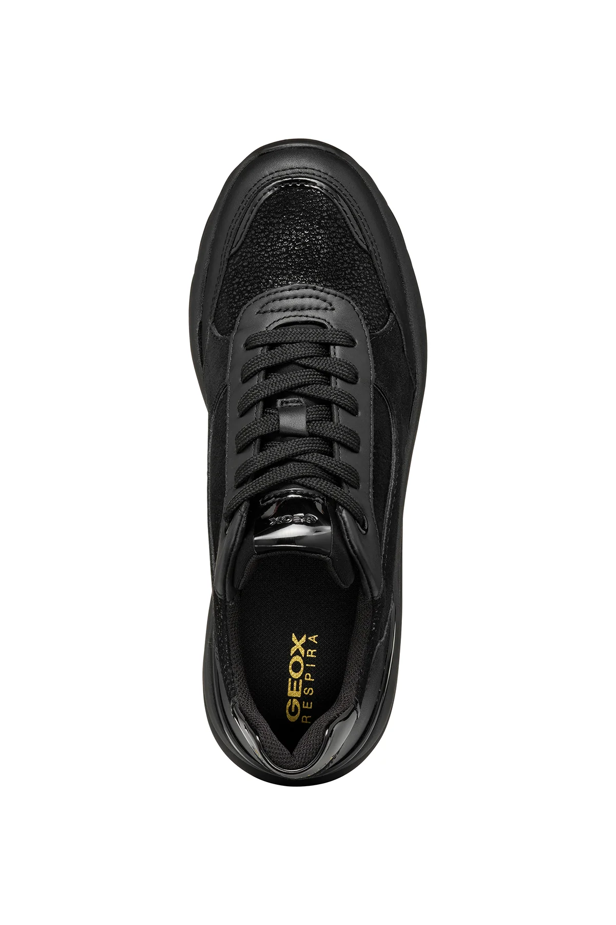 Geox Kadın Siyah Spherica Ec13 Bağcıklı Kalın Taban Deri Sneaker - Image 6