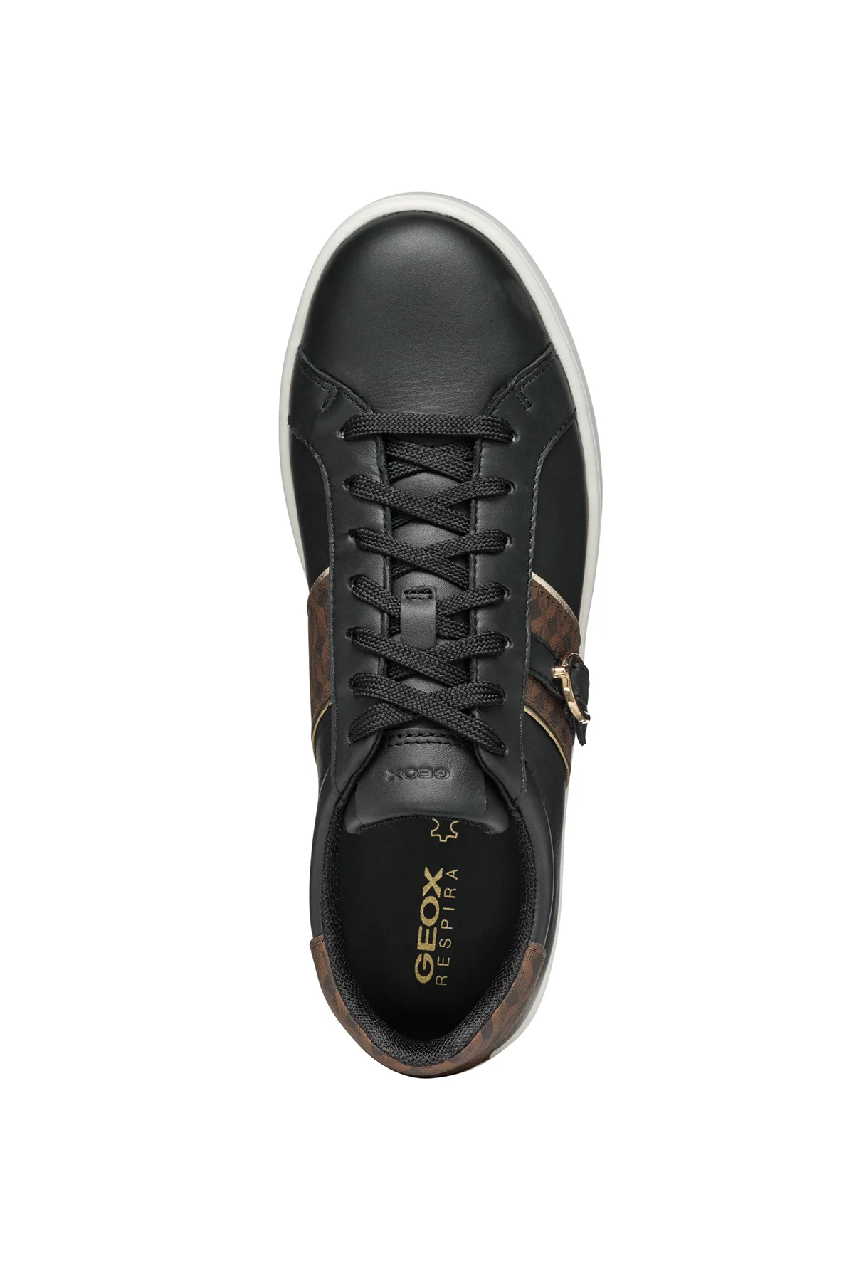 Geox Kadın Siyah Spherica Ecub-1 Bağcıklı Deri Sneaker - Image 5
