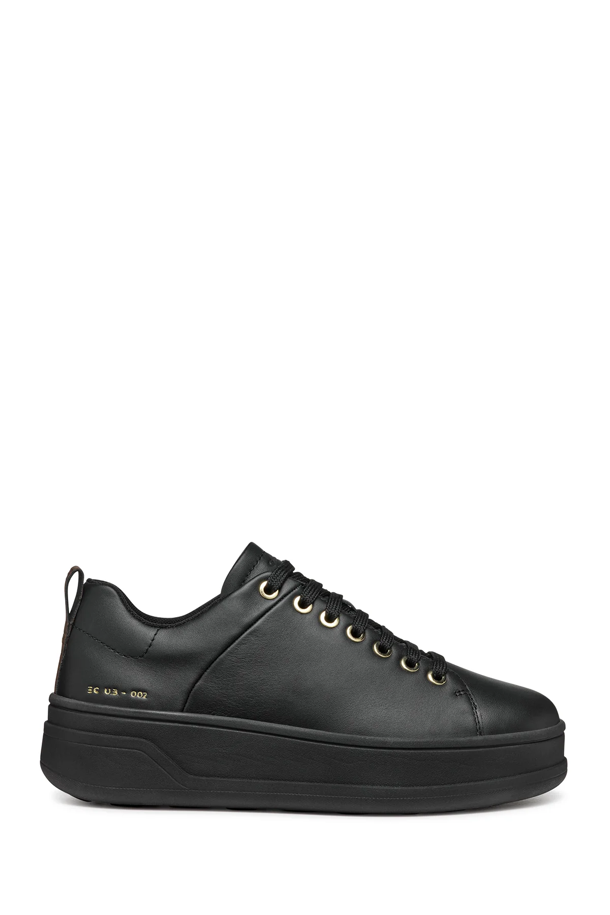 Geox Kadın Siyah Spherica Ecub-2 Bağcıklı Deri Sneaker