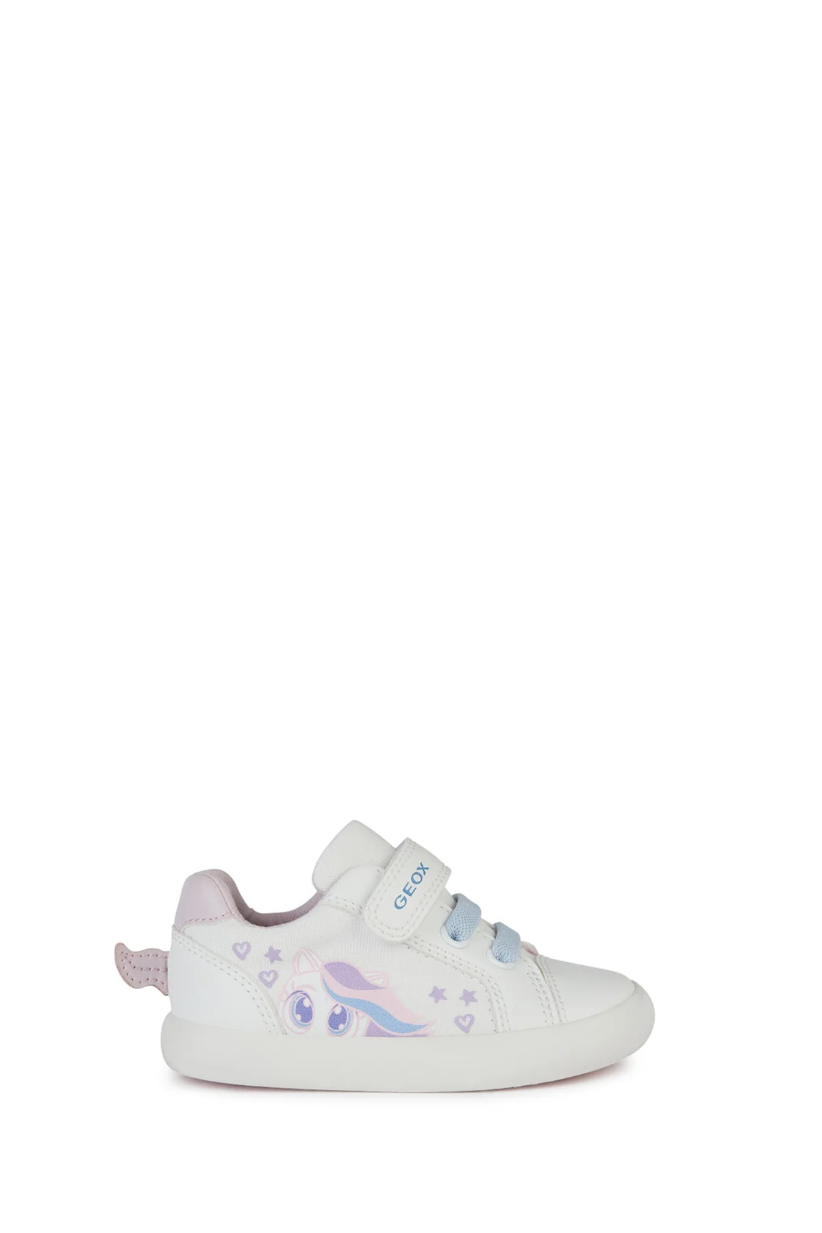 Geox Kız Bebek Beyaz Multy Bantlı Kumaş Sneaker