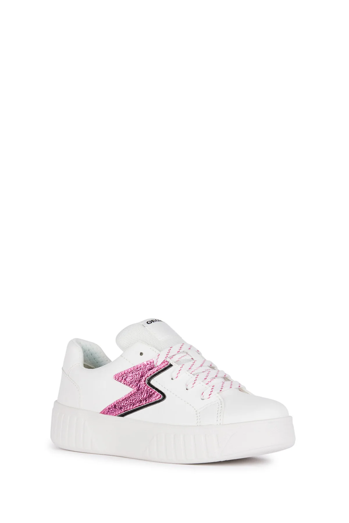 Geox Kız Çocuk Beyaz Mikiroshi Bantlı Deri Sneaker - Image 2