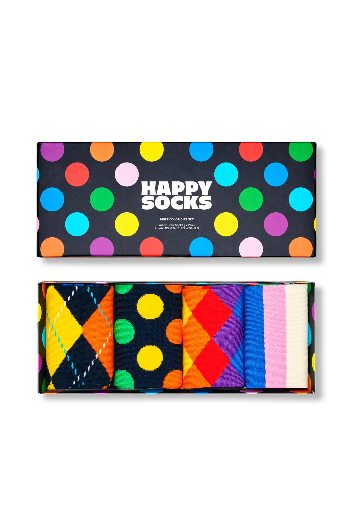 Happy Socks Erkek Çok Renkli Desenli Pamuklu 4'lü Çorap Seti - Image 7