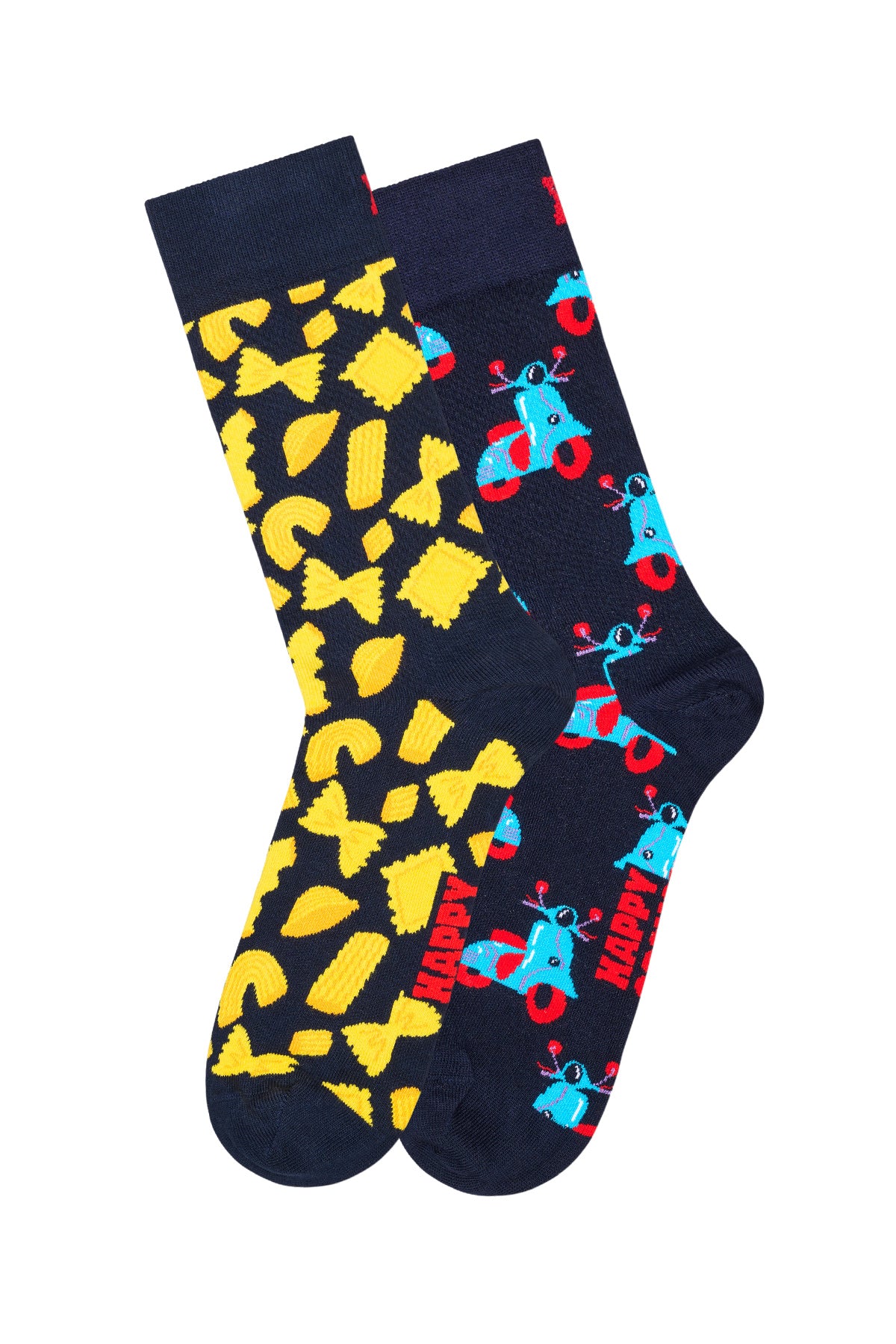 Happy Socks Erkek Lacivert Desenli Pamuklu 2'li Çorap Seti - Image 2