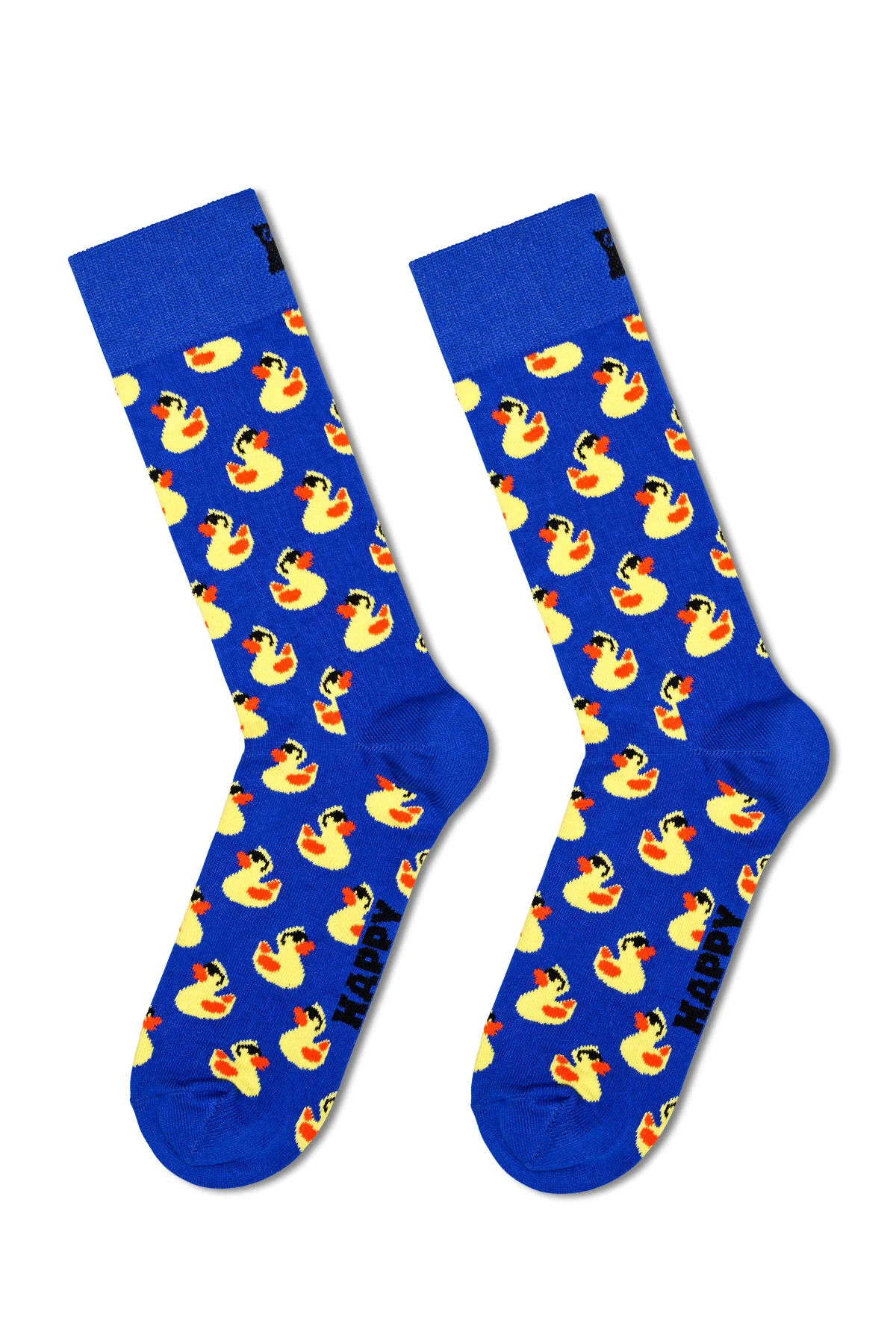 Happy Socks Erkek Mavi Ördek Desenli Pamuklu Çorap
