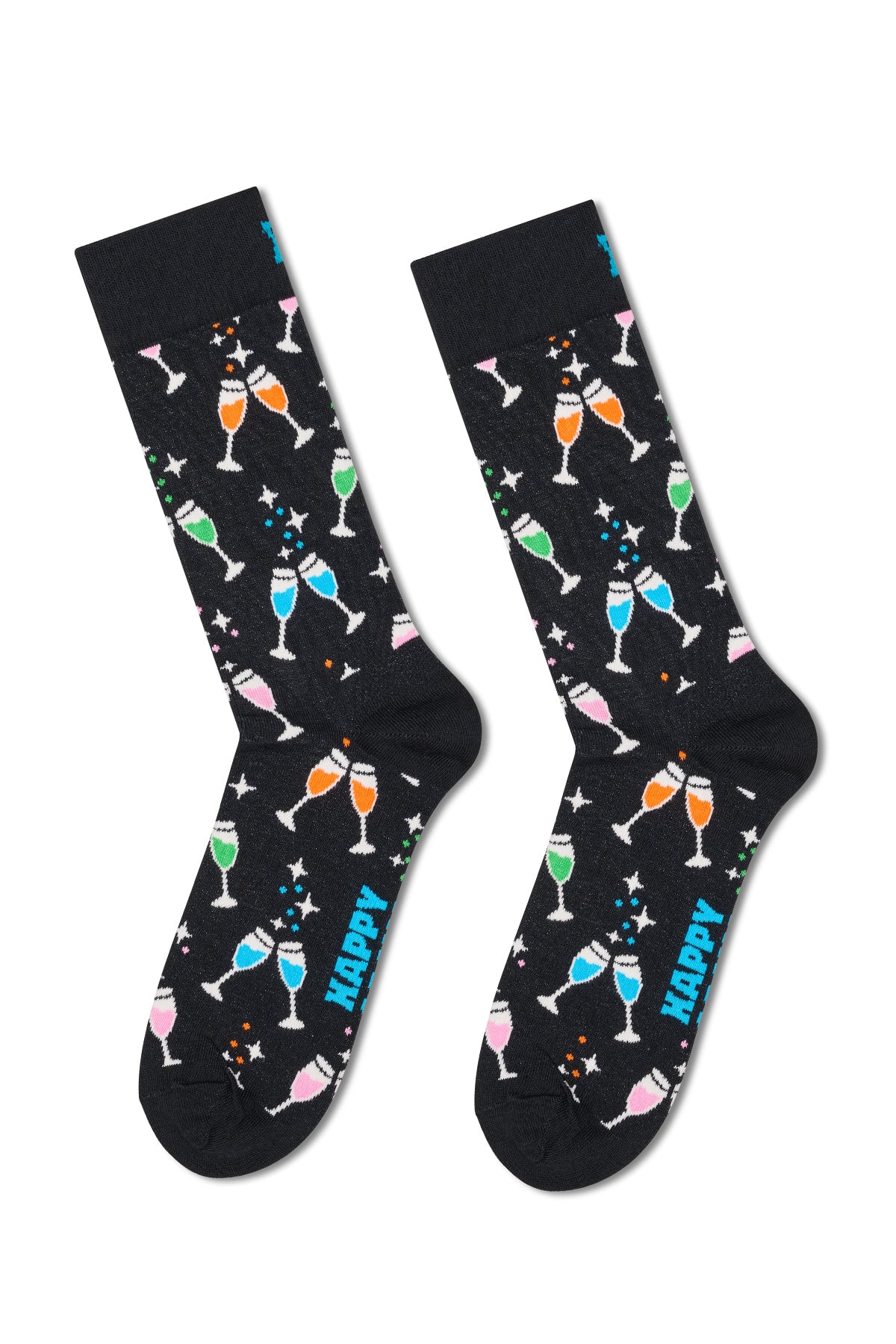 Happy Socks Erkek Siyah Kutlama Desenli 3’lü Pamuklu Çorap Seti - Image 4