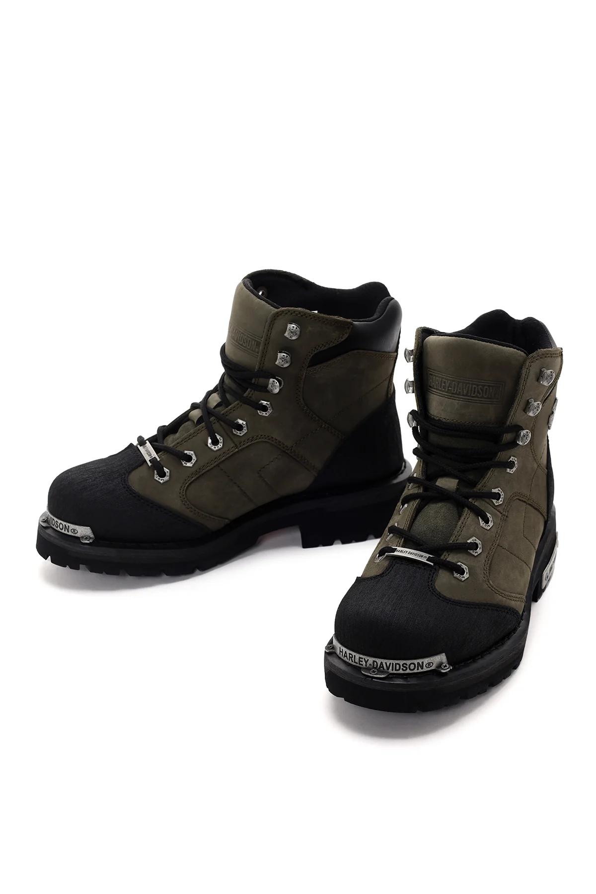 Harley Davidson Erkek Haki Deri Clemente Bot - Image 3
