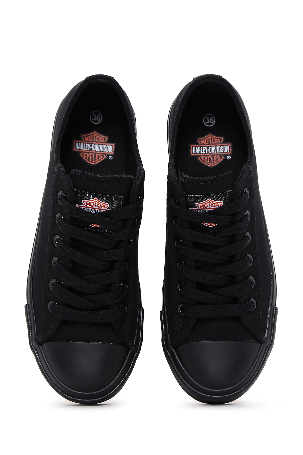 Harley Davidson Kadın Siyah Ontario Kumaş Sneaker - Image 6