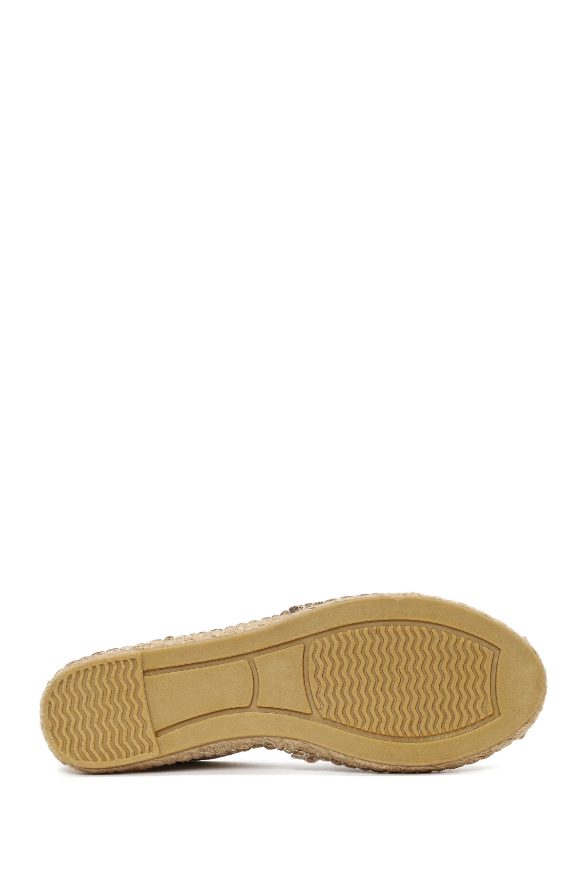 Kadın Açık Bej Süet Deri Espadril - Image 6