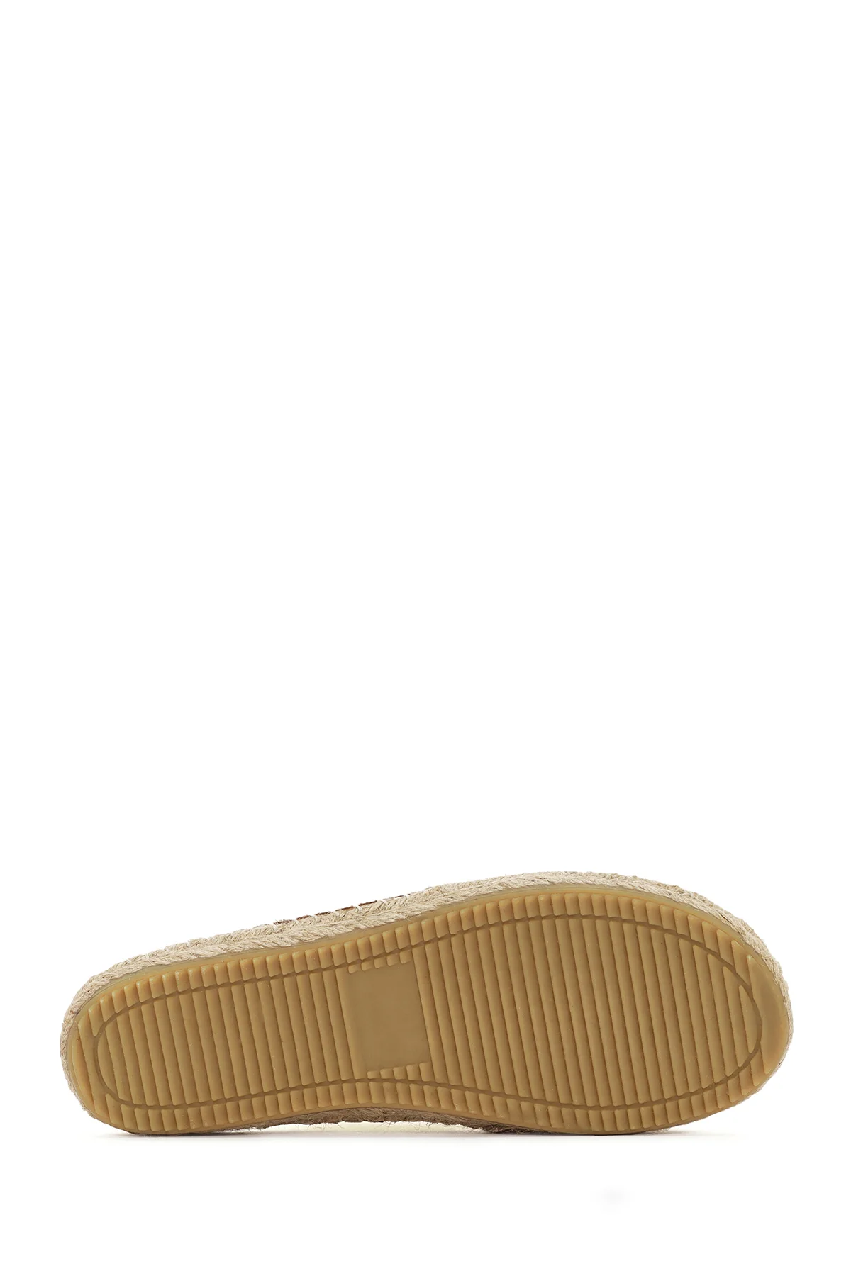 Kadın Altın Deri Espadril Terlik - Image 4