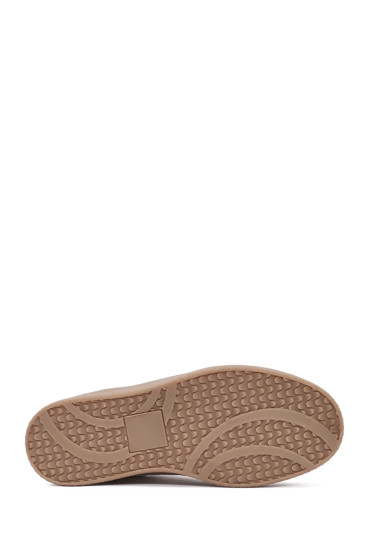 Kadın Bej Bağcıklı Kalın Tabanlı Sneaker - Image 6