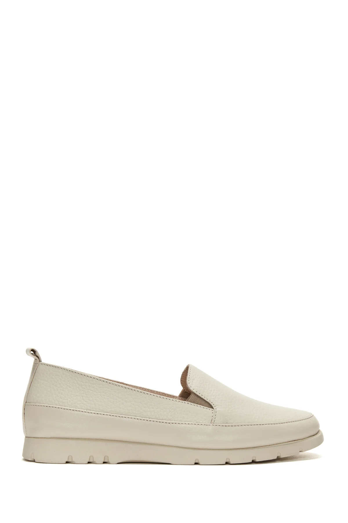 Kadın Bej Deri Comfort Loafer