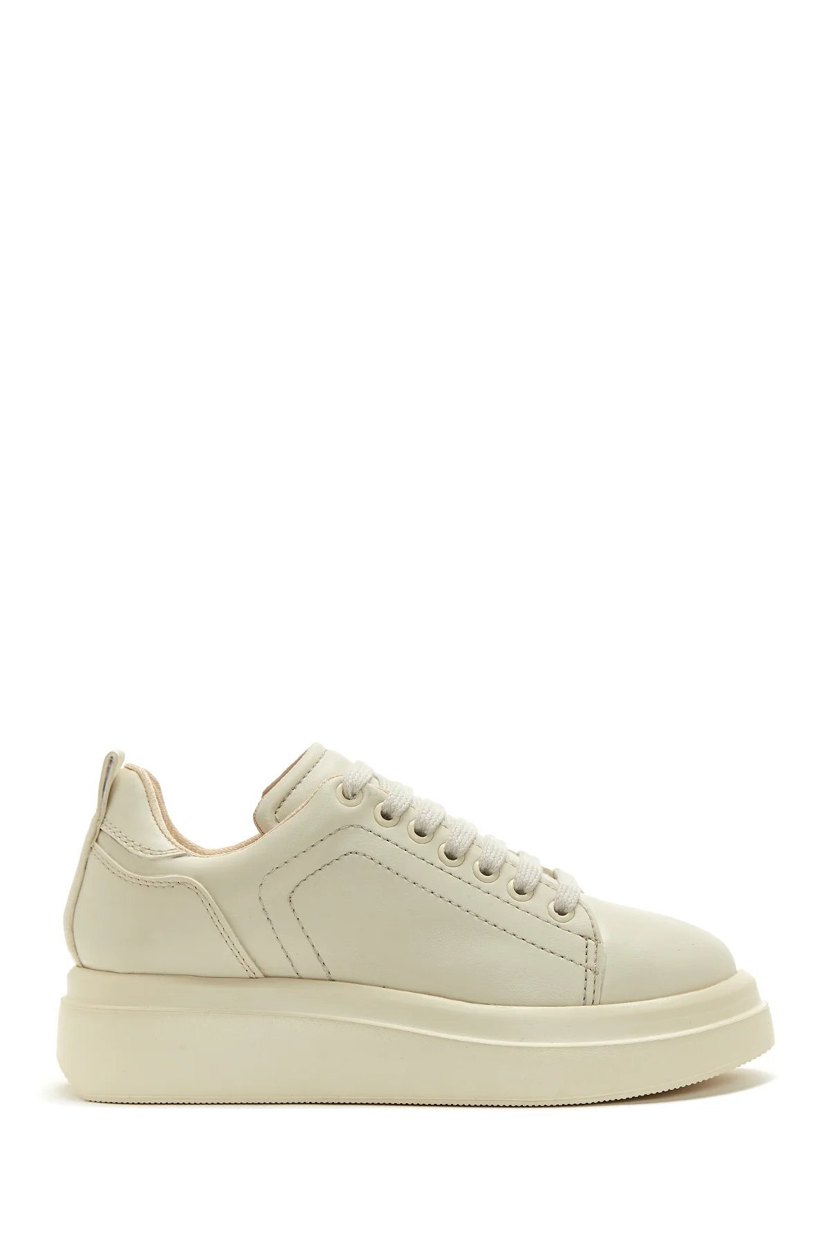Kadın Bej Kalın Tabanlı Sneaker