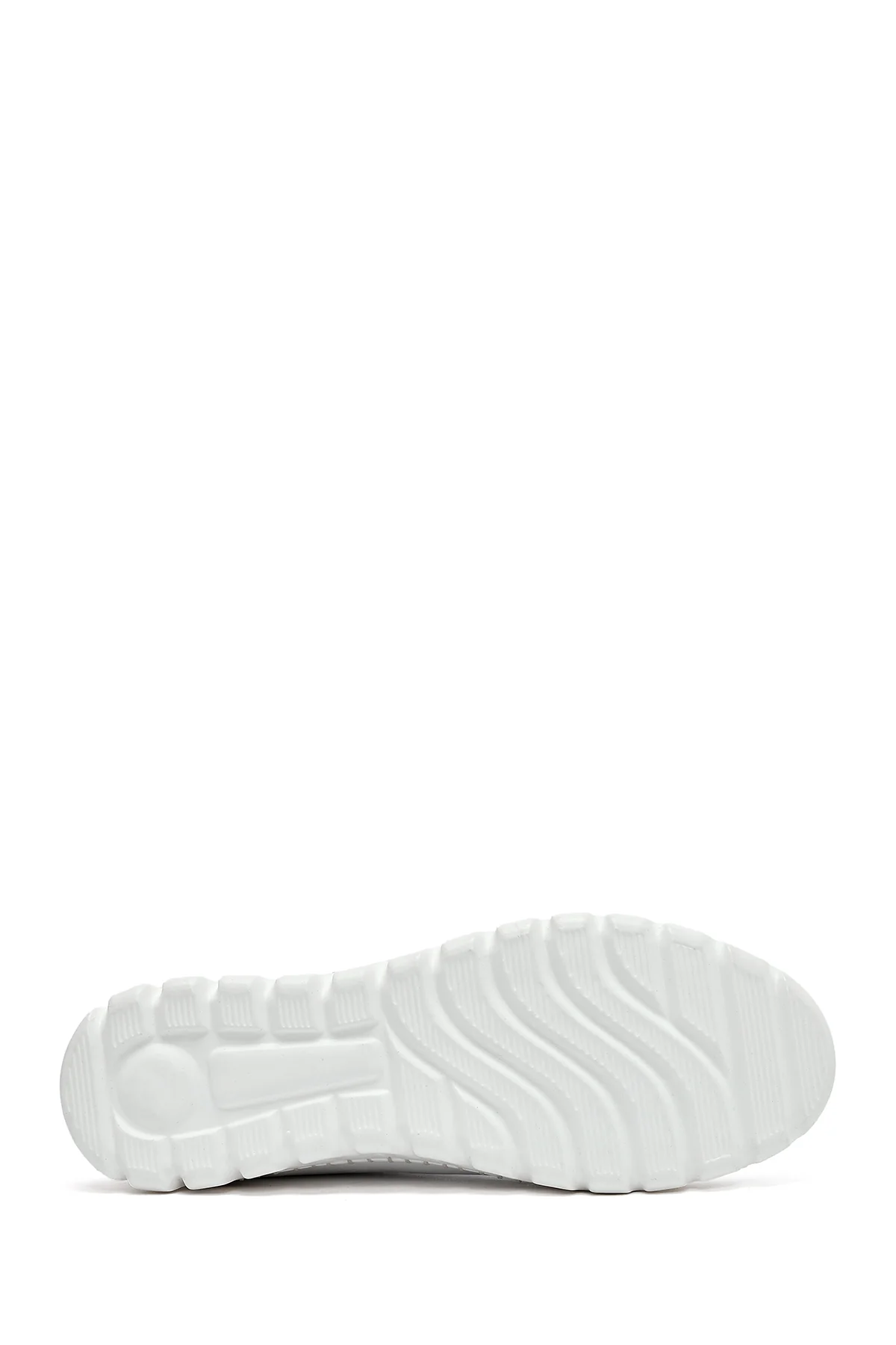Kadın Beyaz Bağcıklı Deri Sneaker - Image 4