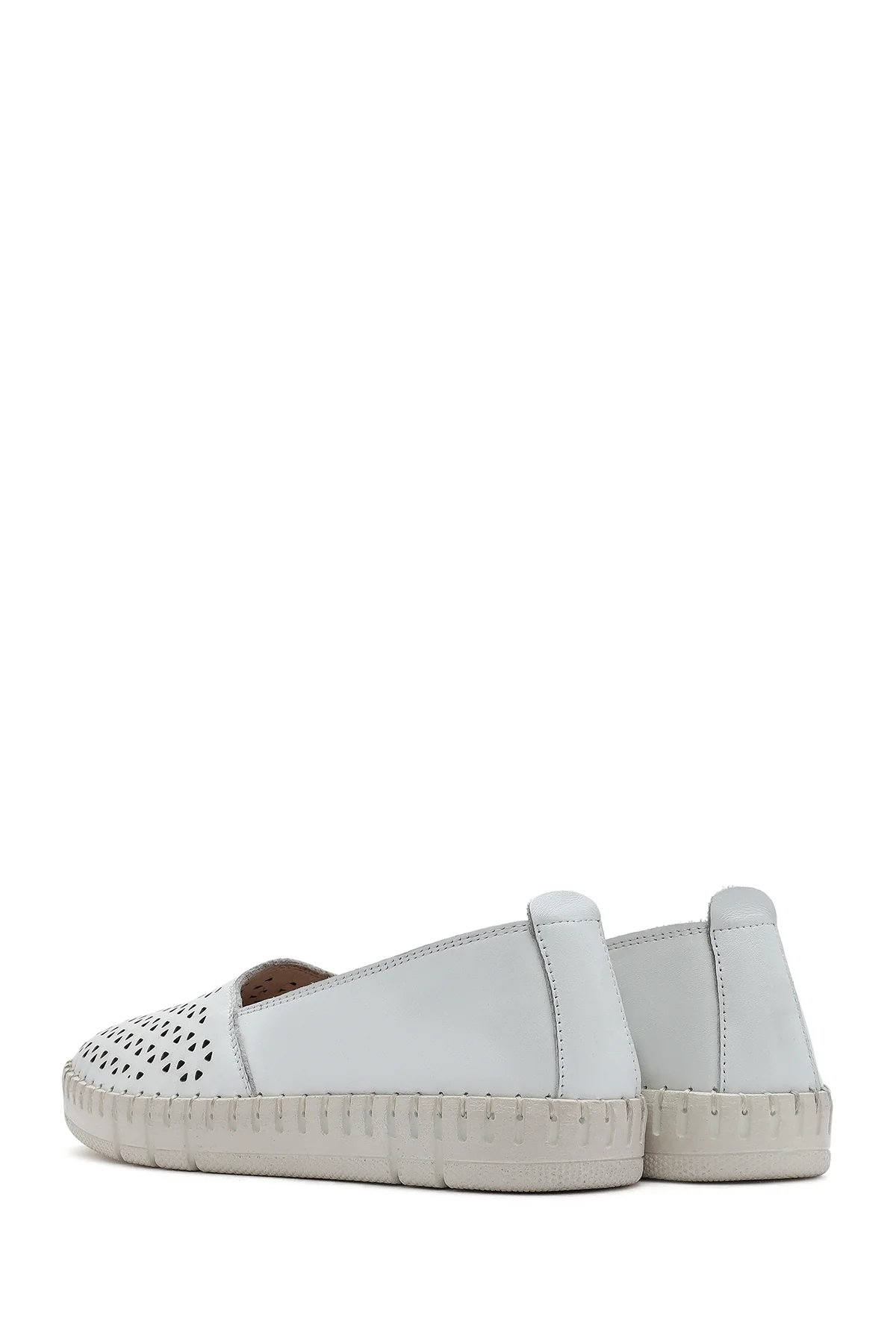 Kadın Beyaz Deri Comfort Loafer - Image 5