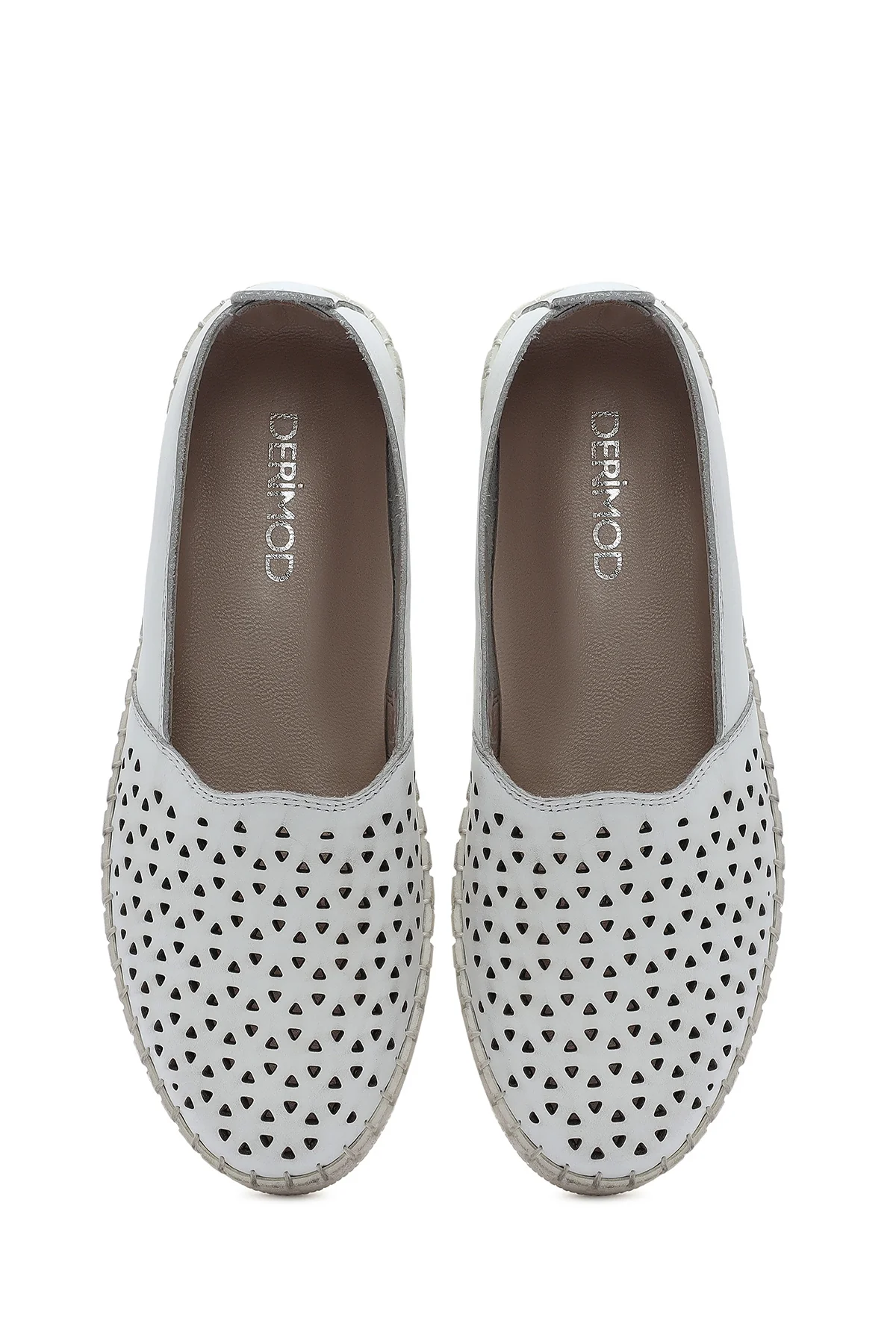 Kadın Beyaz Deri Comfort Loafer - Image 7