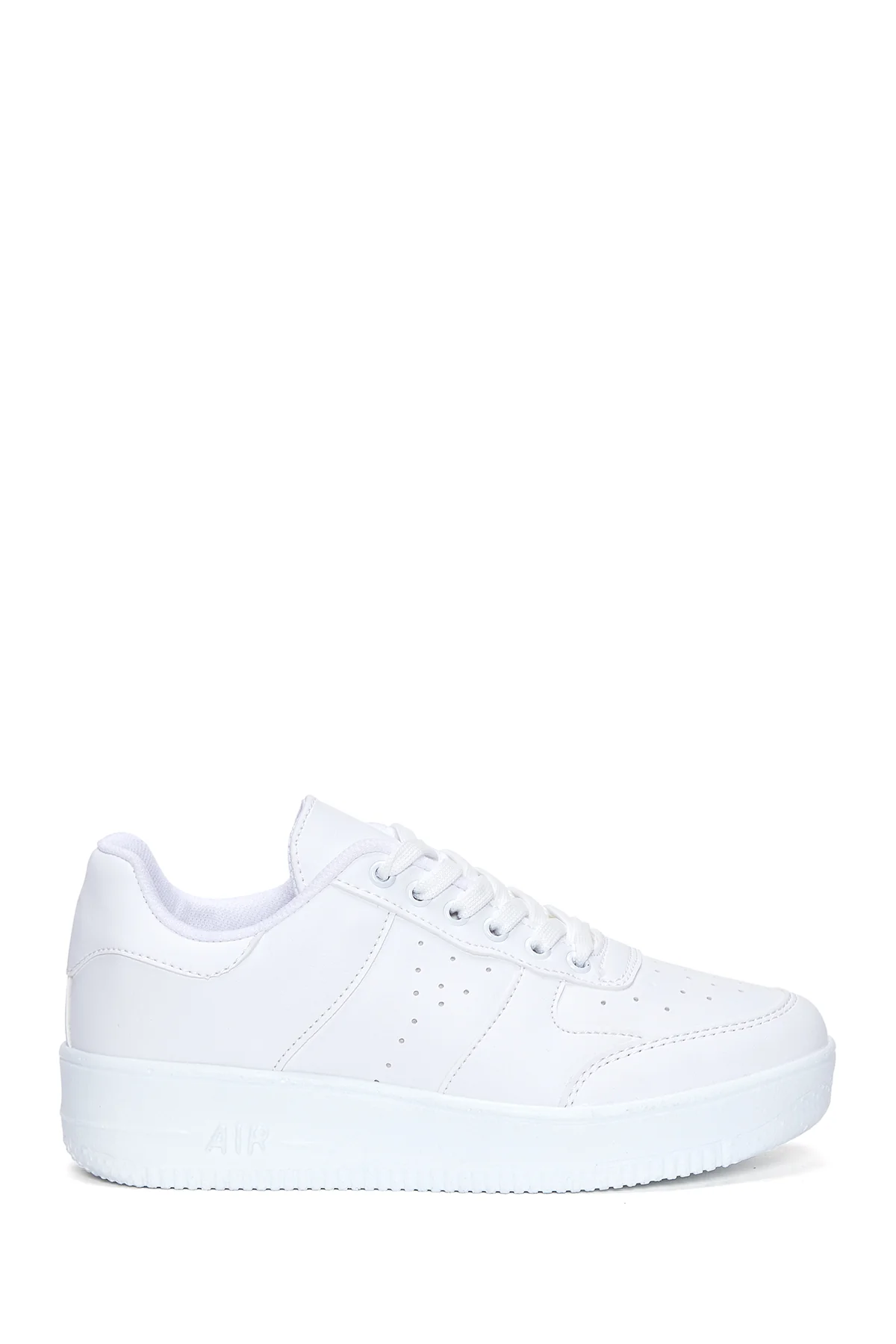 Kadın Beyaz Kalın Tabanlı Sneaker