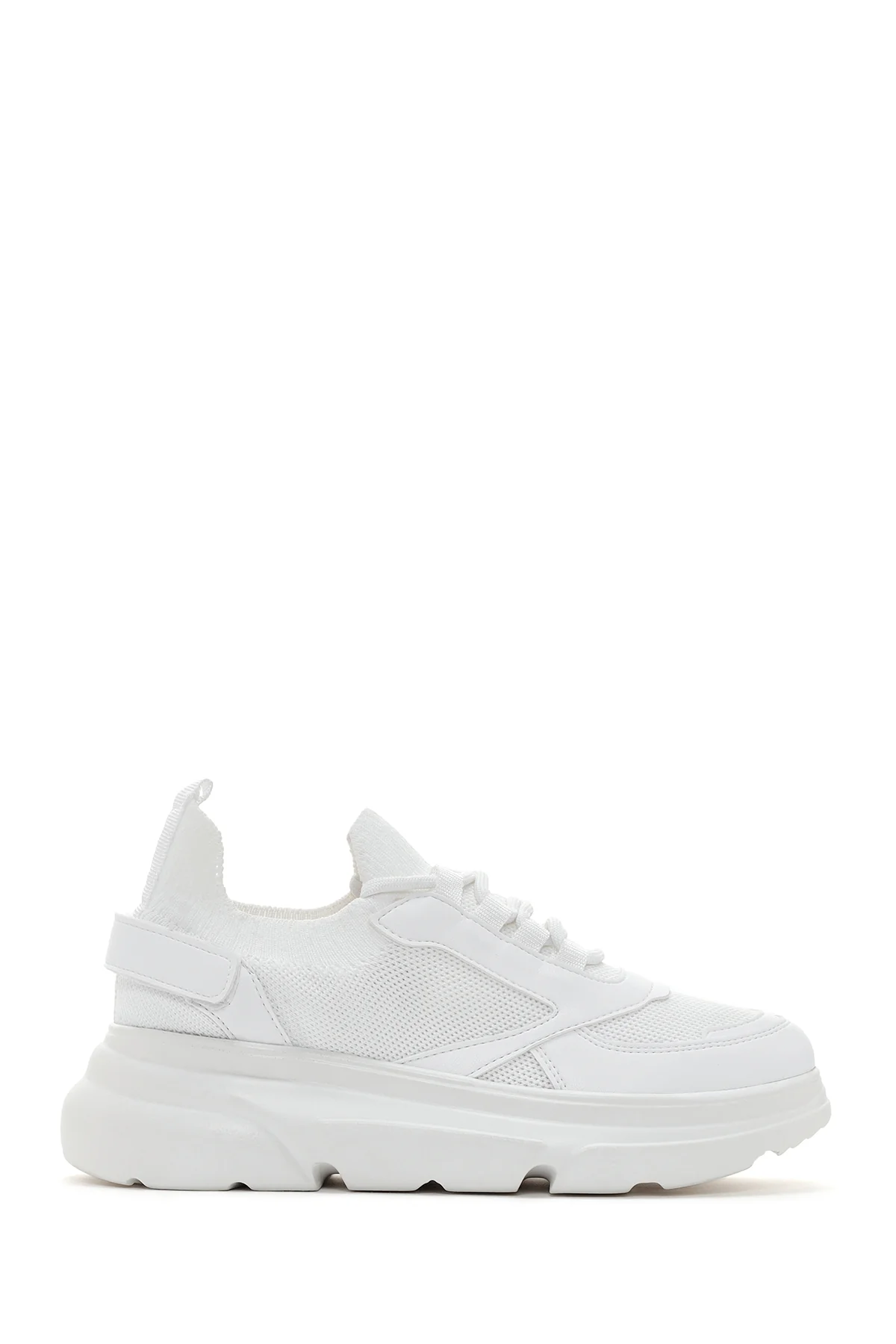 Kadın Beyaz Kalın Tabanlı Sneaker