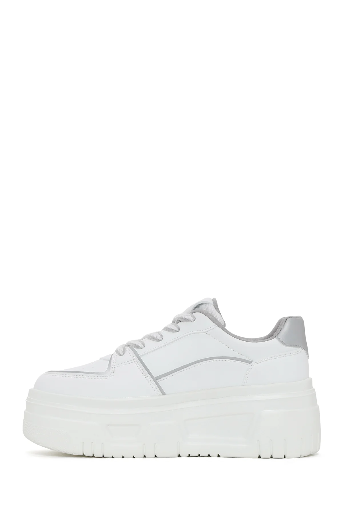 Kadın Beyaz Kalın Tabanlı Sneaker - Image 2