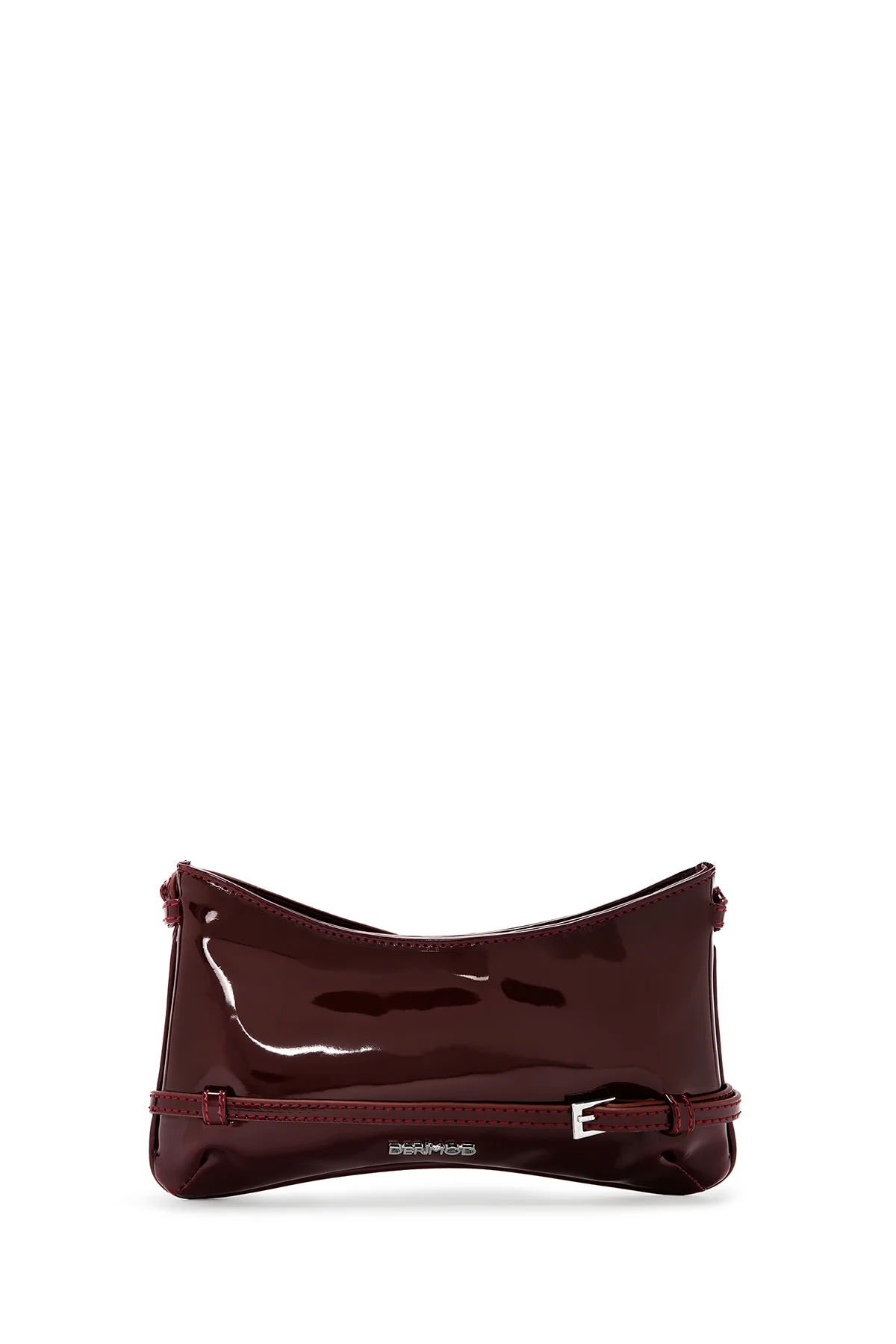Kadın Bordo Mini Rugan Omuz Çantası - Image 3