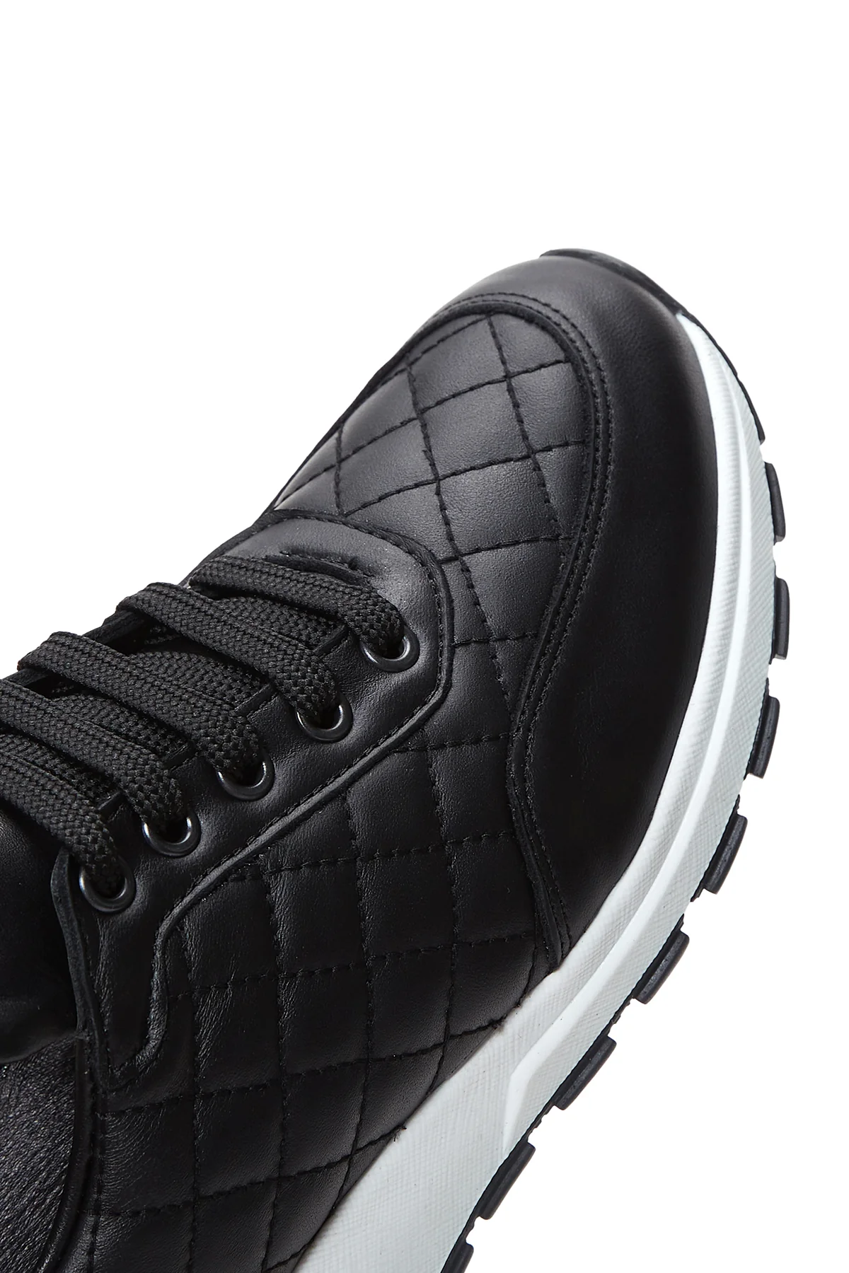 Kadın Deri Kapitone Sneaker - Image 7