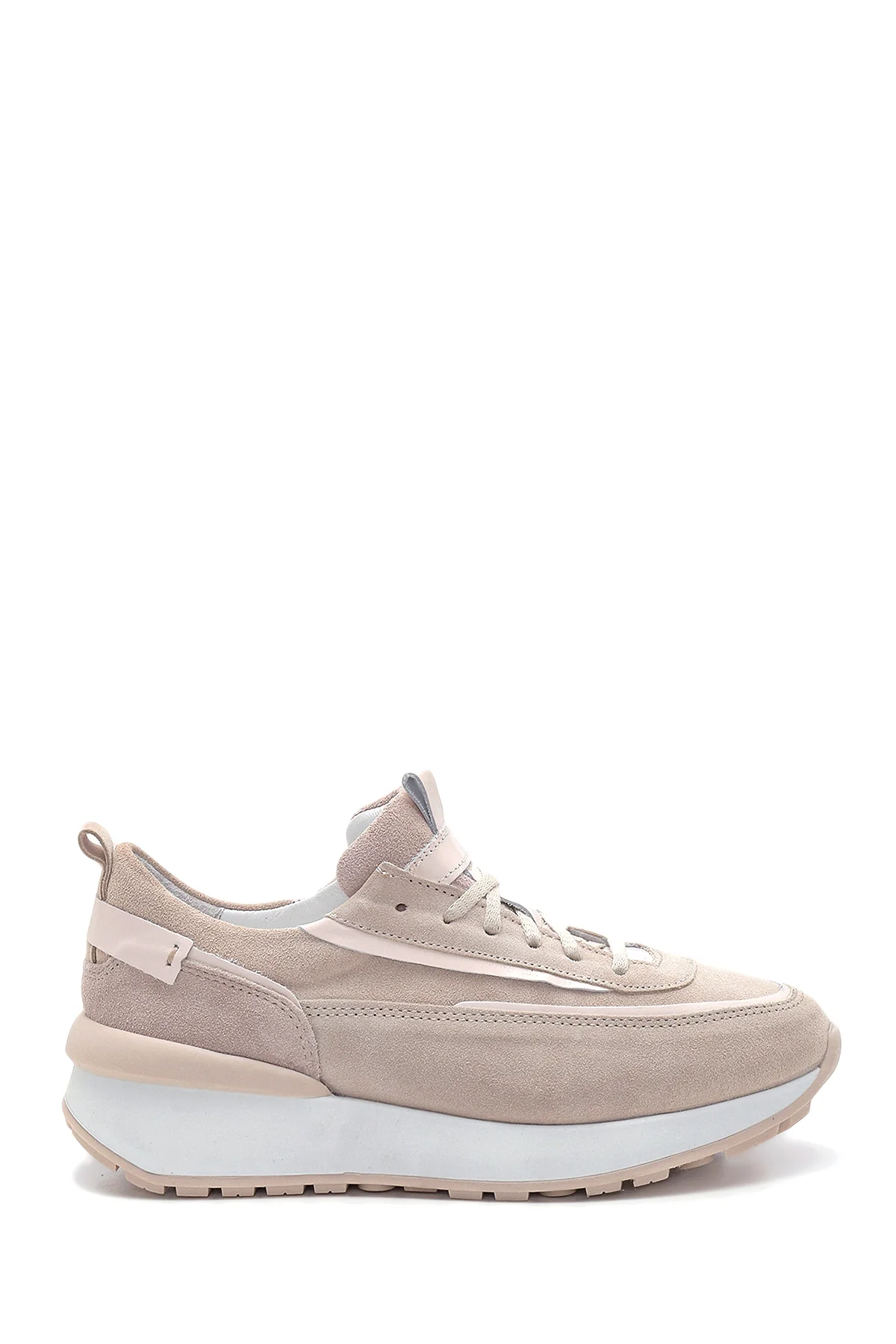 Kadın Deri Süet Yüksek Taban Sneaker