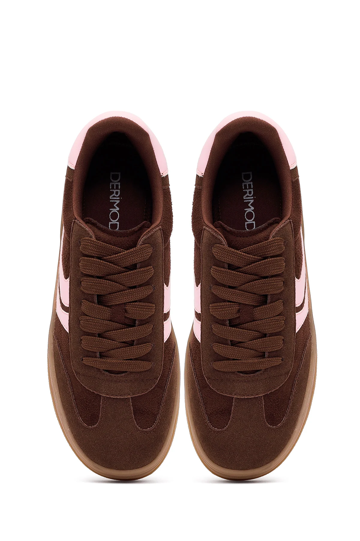 Kadın Kahverengi Bağcıklı Kalın Tabanlı Sneaker - Image 8
