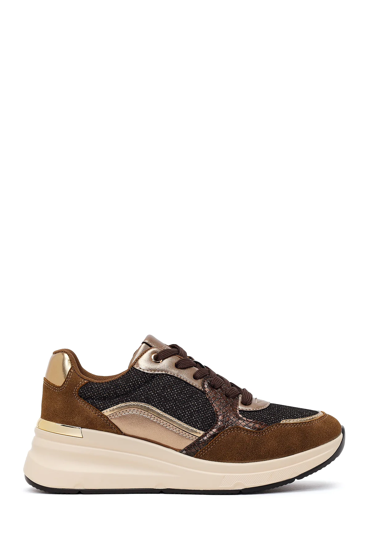 Kadın Kahverengi Kalın Tabanlı Sneaker