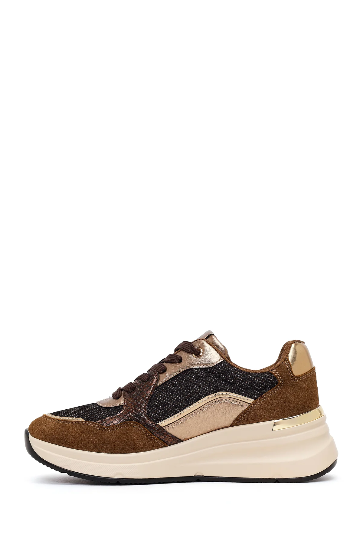 Kadın Kahverengi Kalın Tabanlı Sneaker - Image 3
