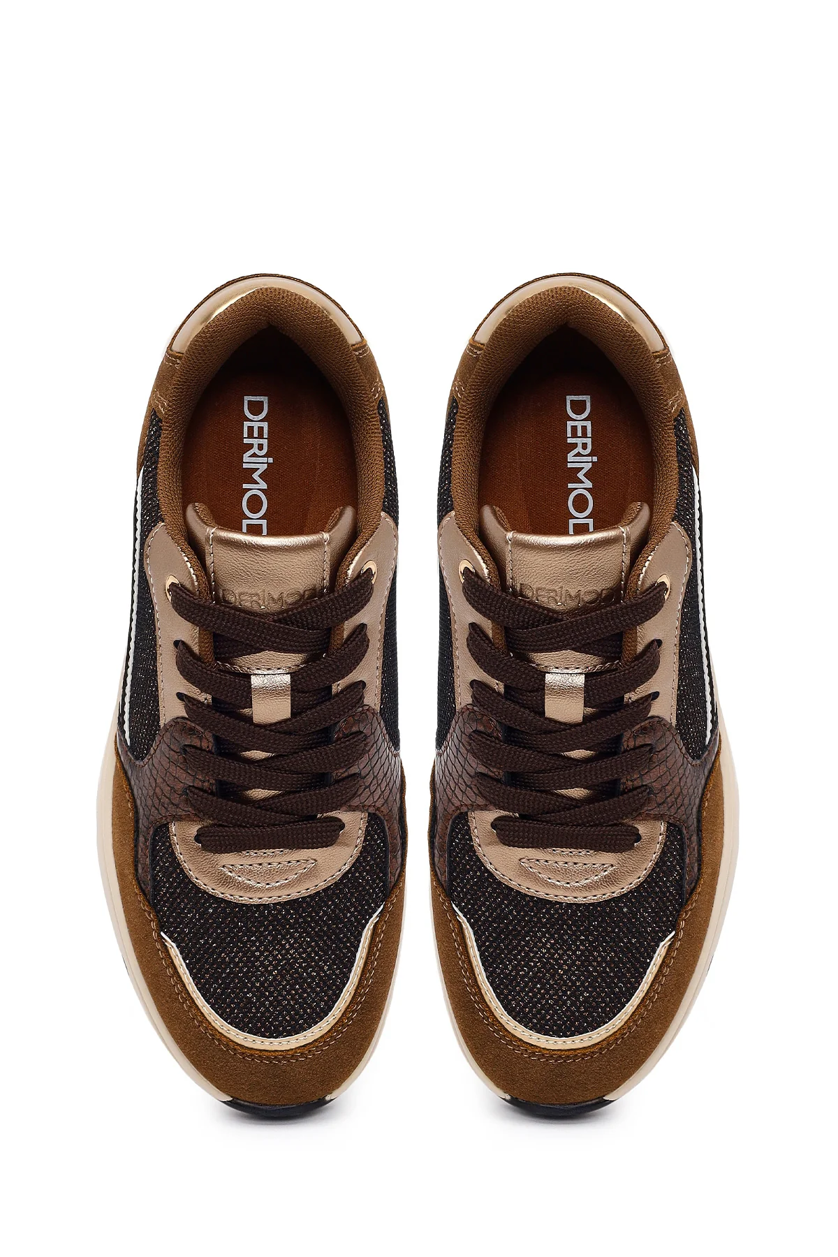 Kadın Kahverengi Kalın Tabanlı Sneaker - Image 4