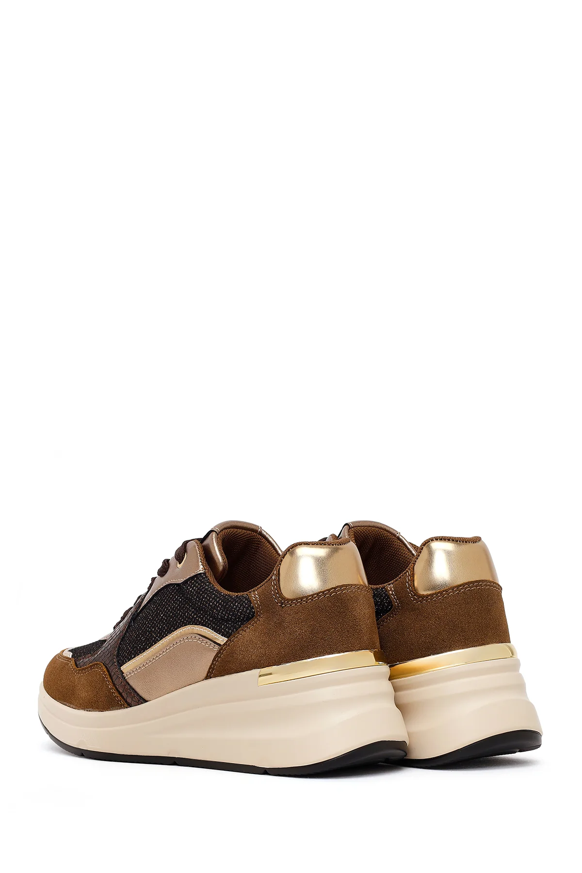 Kadın Kahverengi Kalın Tabanlı Sneaker - Image 6