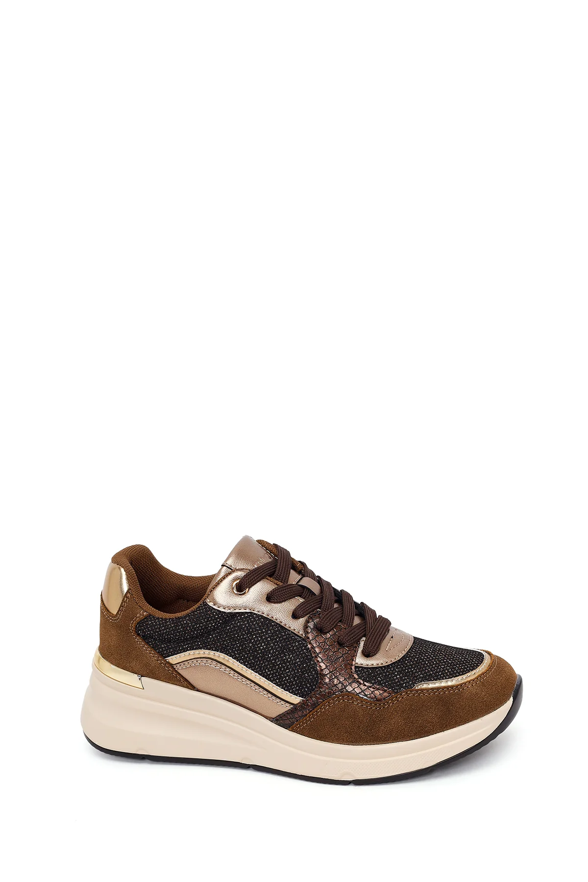 Kadın Kahverengi Kalın Tabanlı Sneaker - Image 7