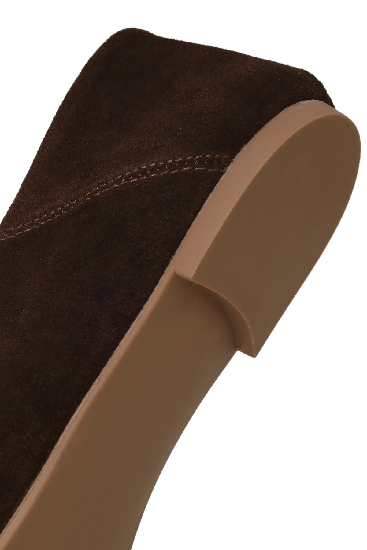 Kadın Kahverengi Tokalı Süet Deri Maskülen Loafer - Image 11