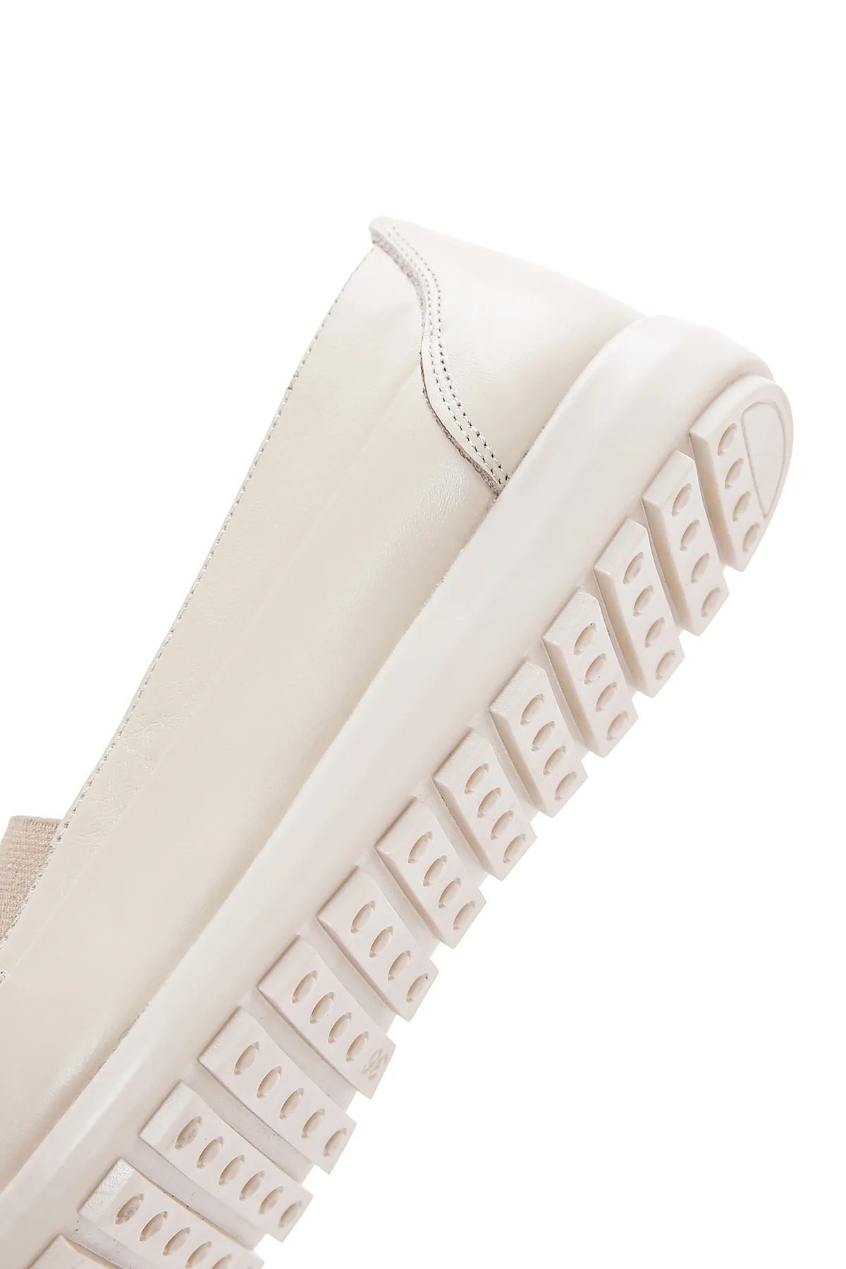 Kadın Krem Deri Comfort Loafer - Image 7