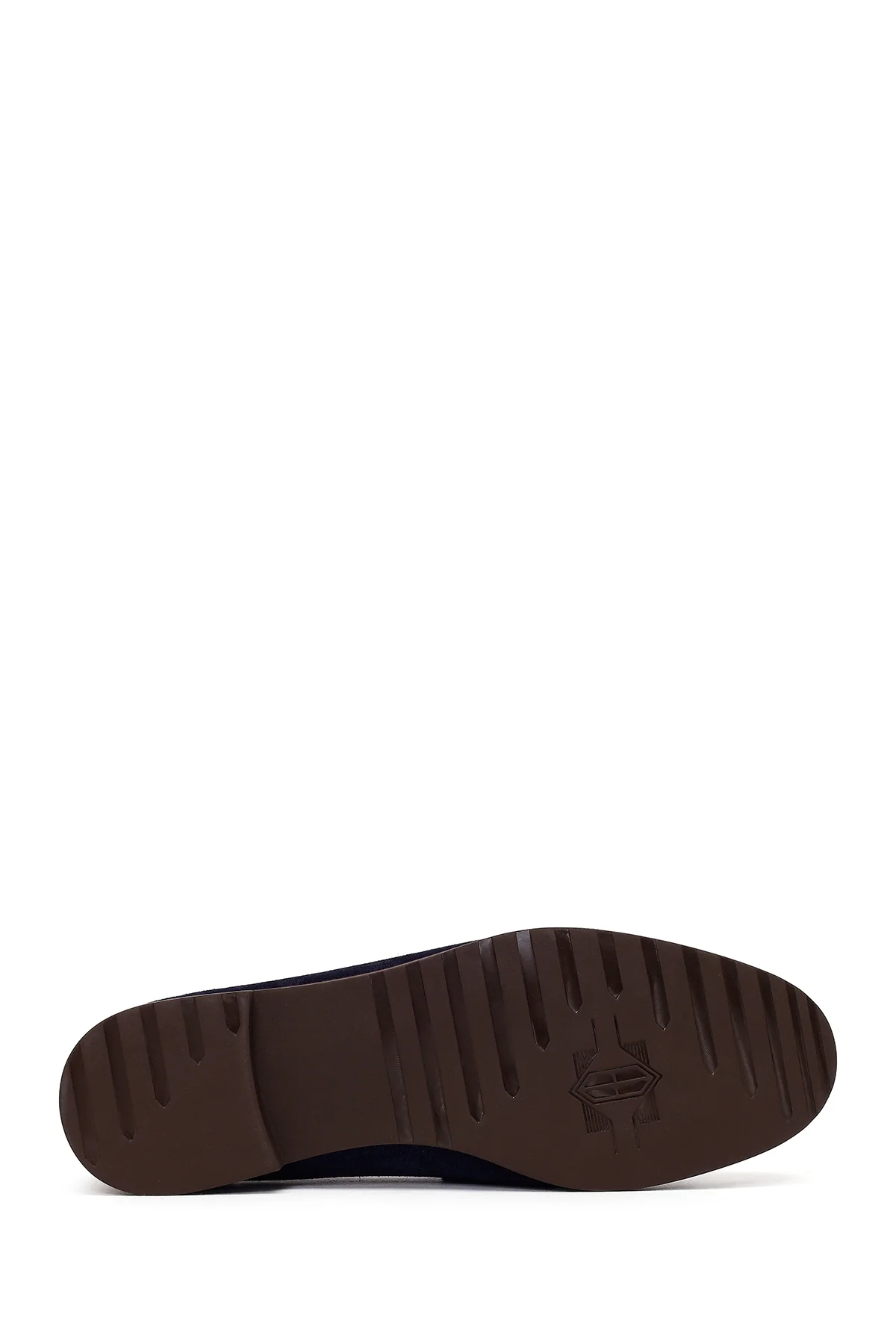 Kadın Lacivert Tokalı Süet Deri Maskülen Loafer - Image 5