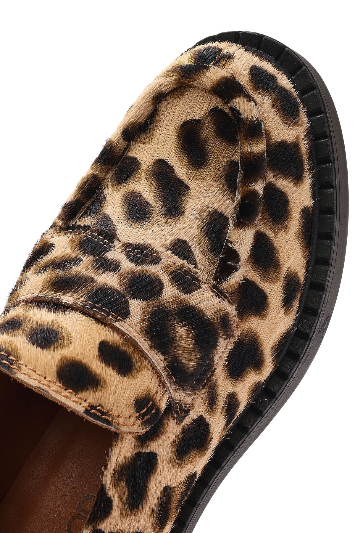 Kadın Leopar Deri Maskülen Loafer - Image 8