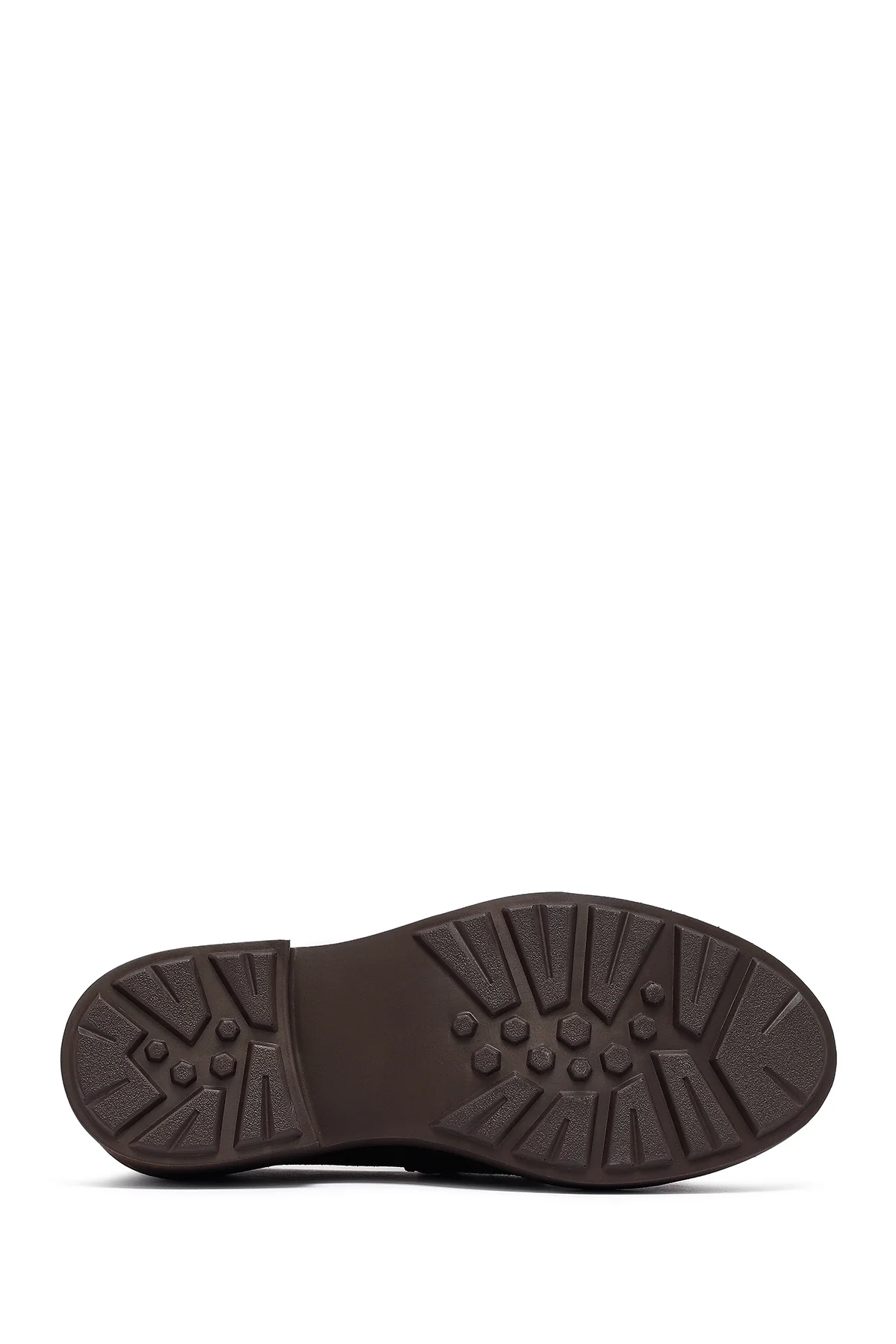 Kadın Leopar Desenli Süet Deri Maskülen Loafer - Image 4