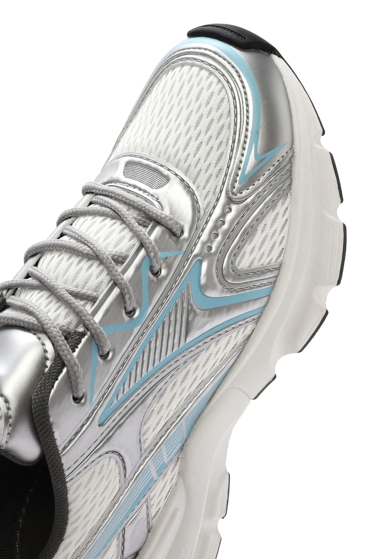 Kadın Mavi Kalın Tabanlı Bağcıklı Sneaker - Image 10