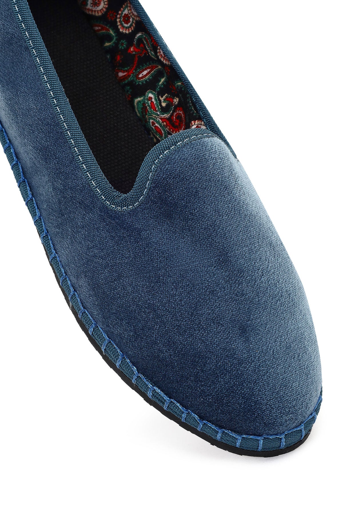 Kadın Mavi Kumaş Loafer - Image 12