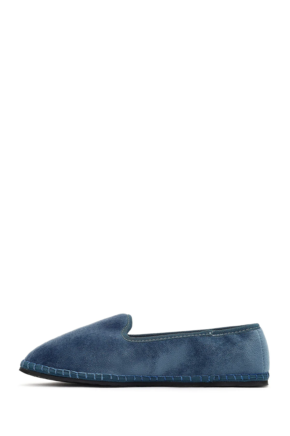 Kadın Mavi Kumaş Loafer - Image 4