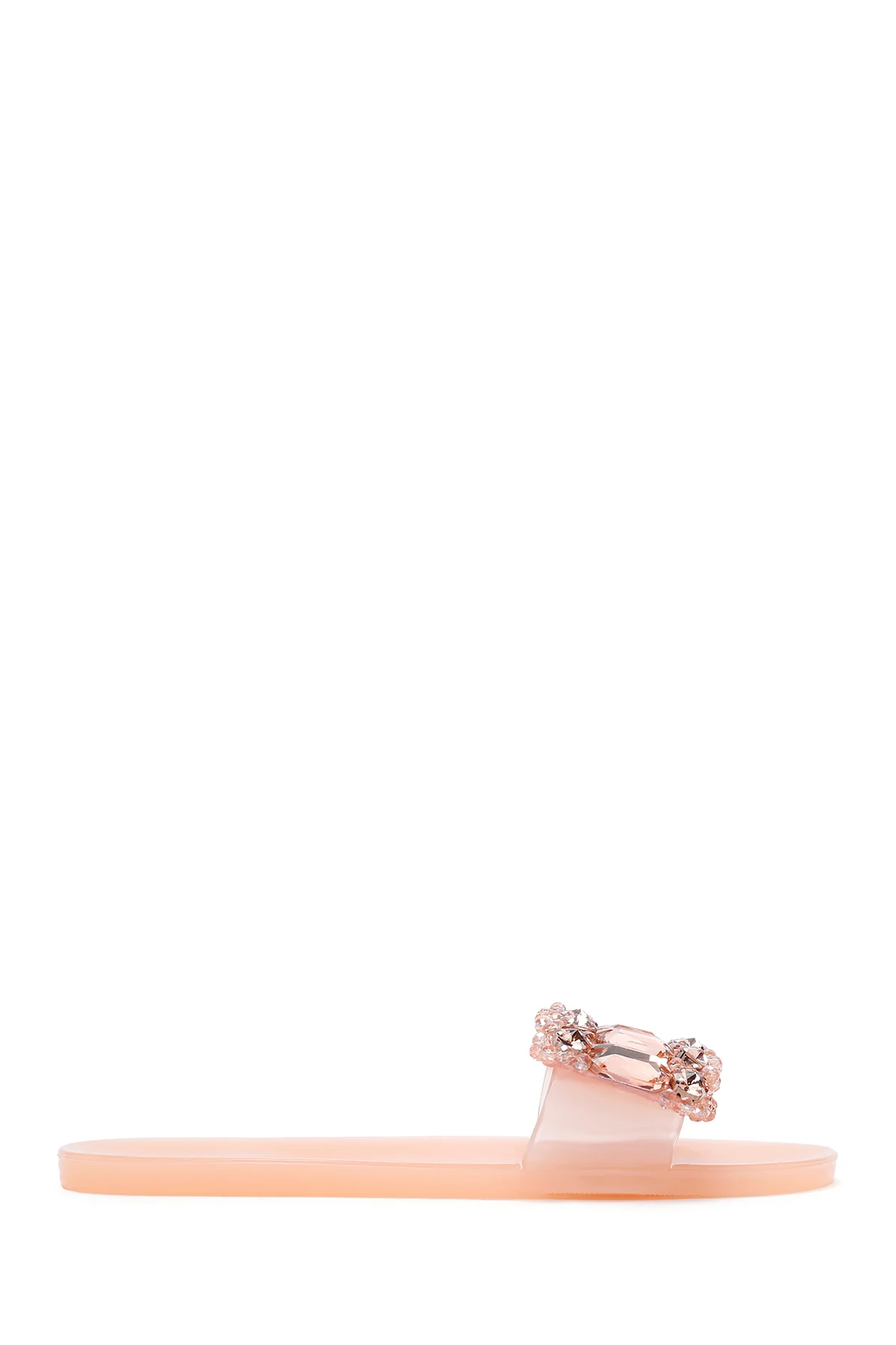 Kadın Pembe Jelly Taşlı Terlik