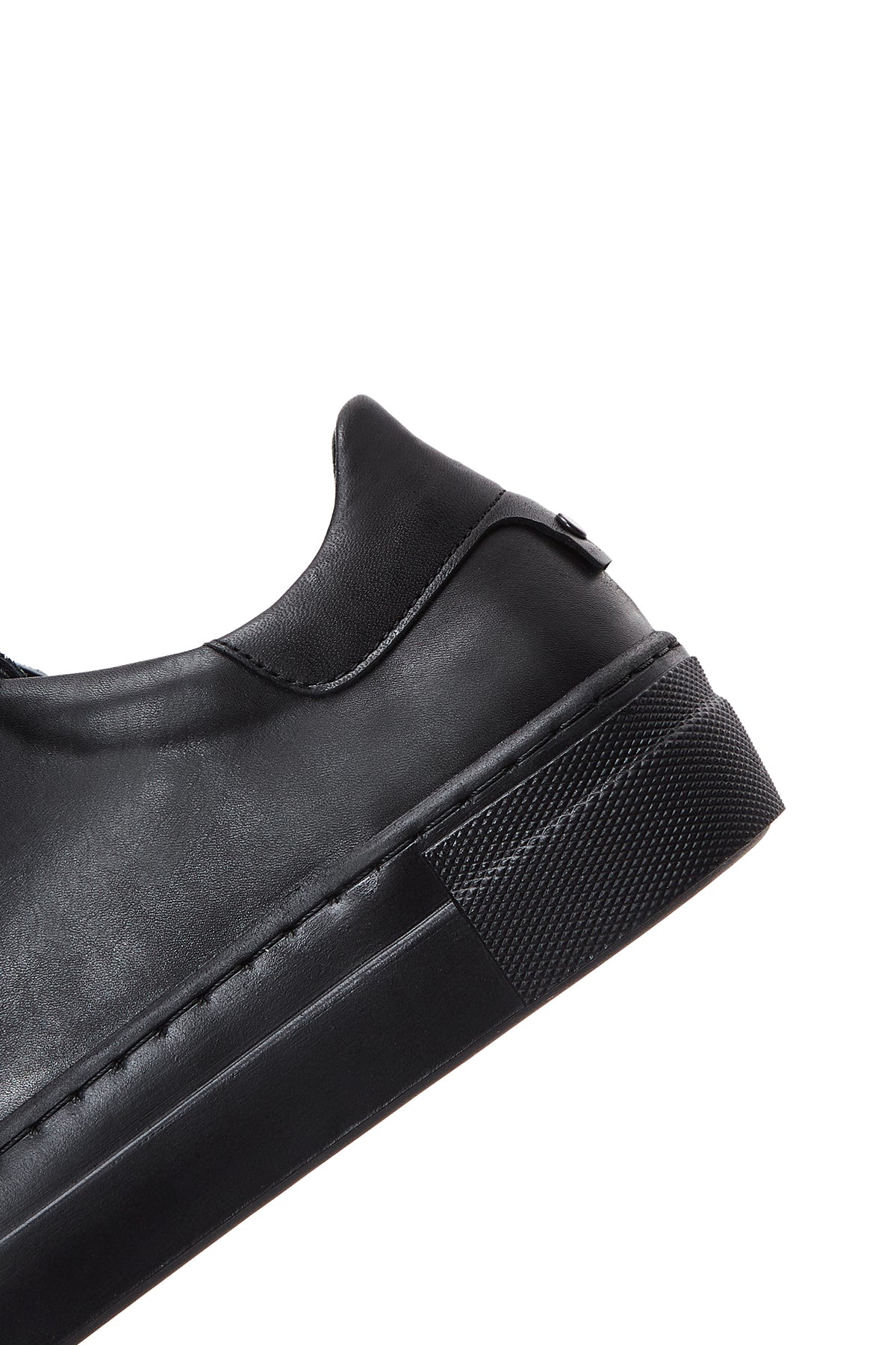 Kadın Siyah Bağcıklı Deri Sneaker - Image 8