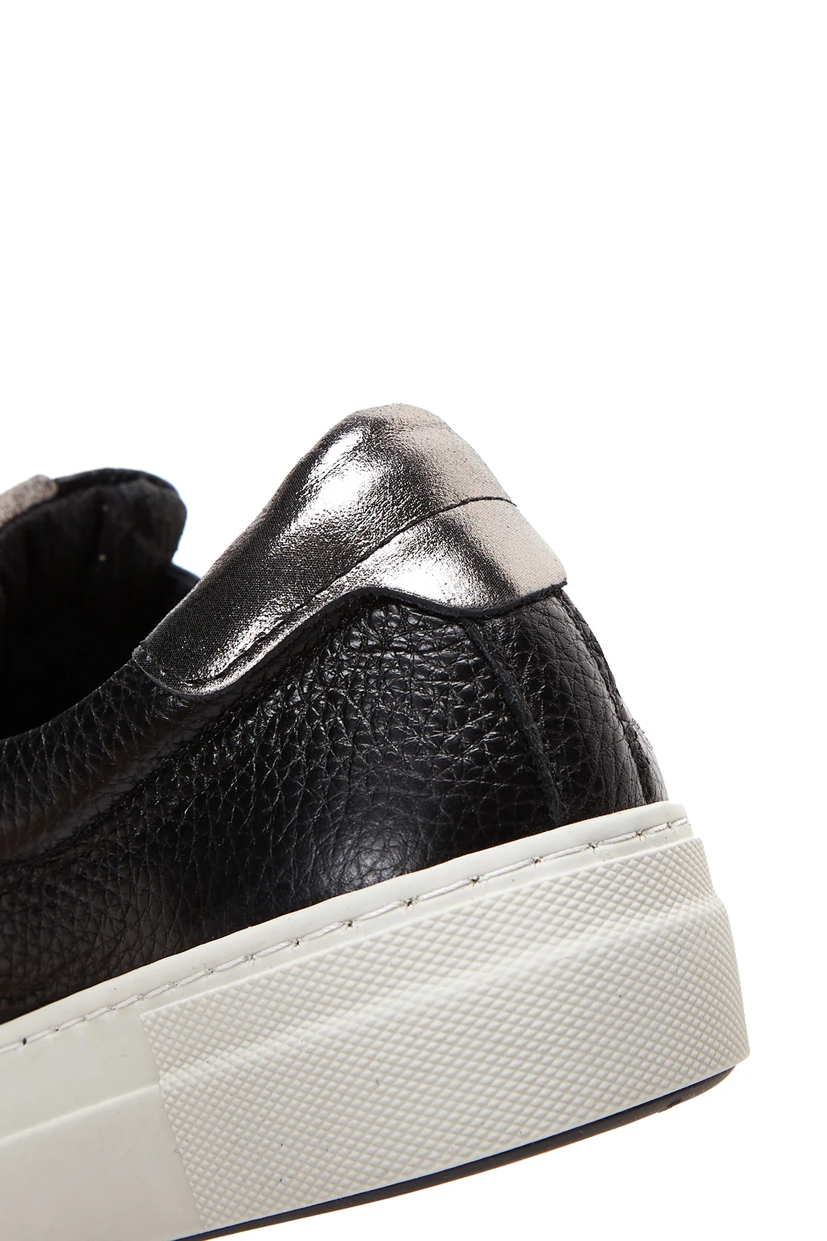 Kadın Siyah Bağcıklı Deri Sneaker - Image 7